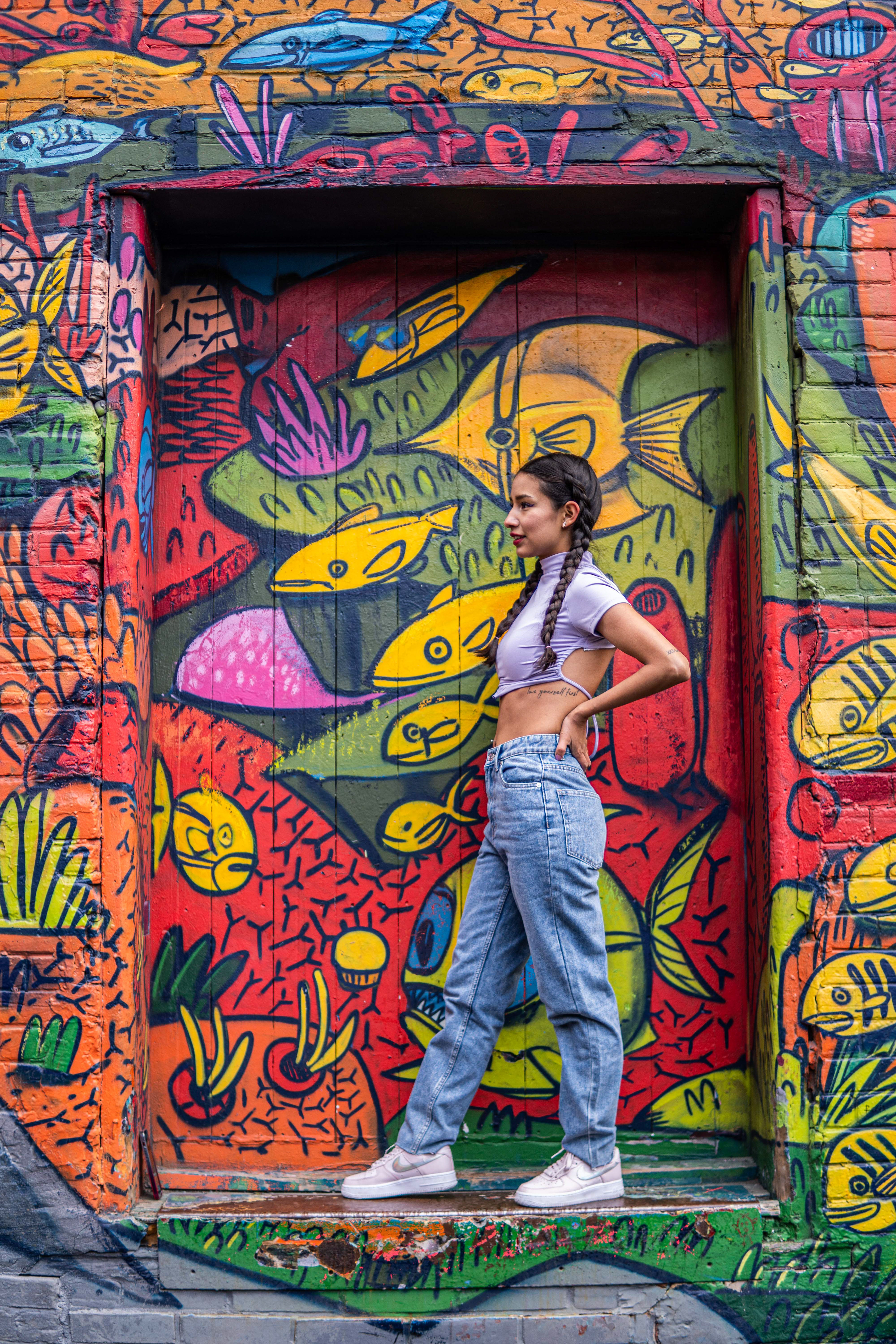 Model Photosoot at Graffiti Alley, Toronto