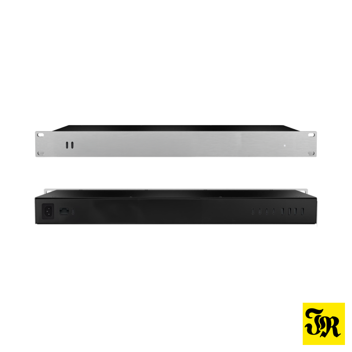 Front and rear view of a High-Performance USB Hub developed by JOHN E. REYNOLDS