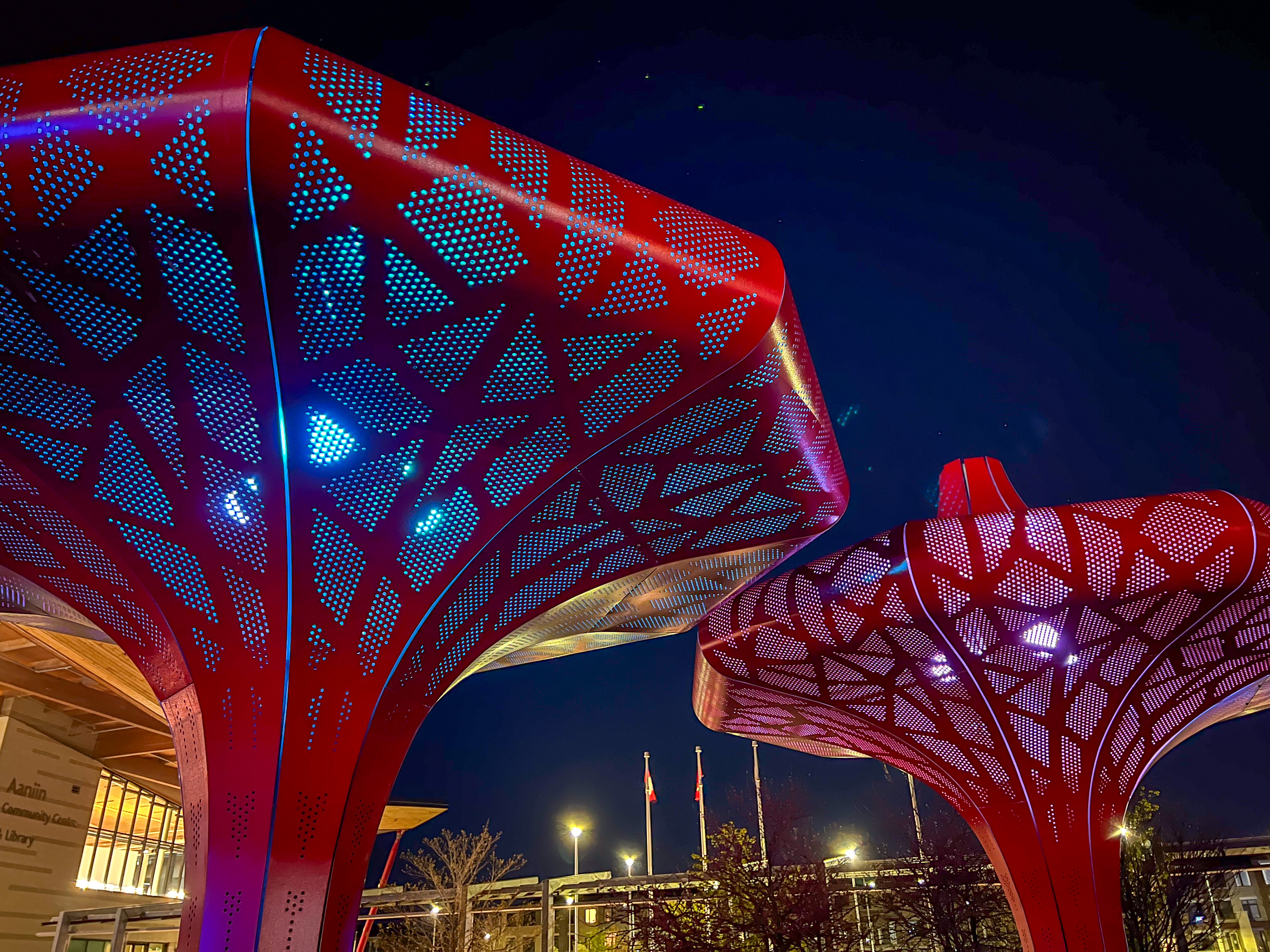 Top Garden | Completed Sculptures Interior Lighting Detail of Canopy Tops