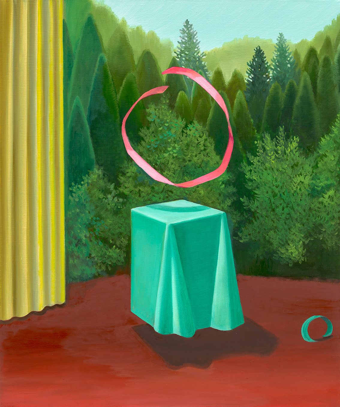 Gravity and shadows, oil on linen, 72.7x60.6cm, 2026