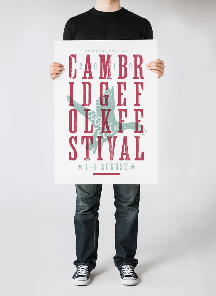 Limited special edition poster for the 2019 Cambridge Folk Festival