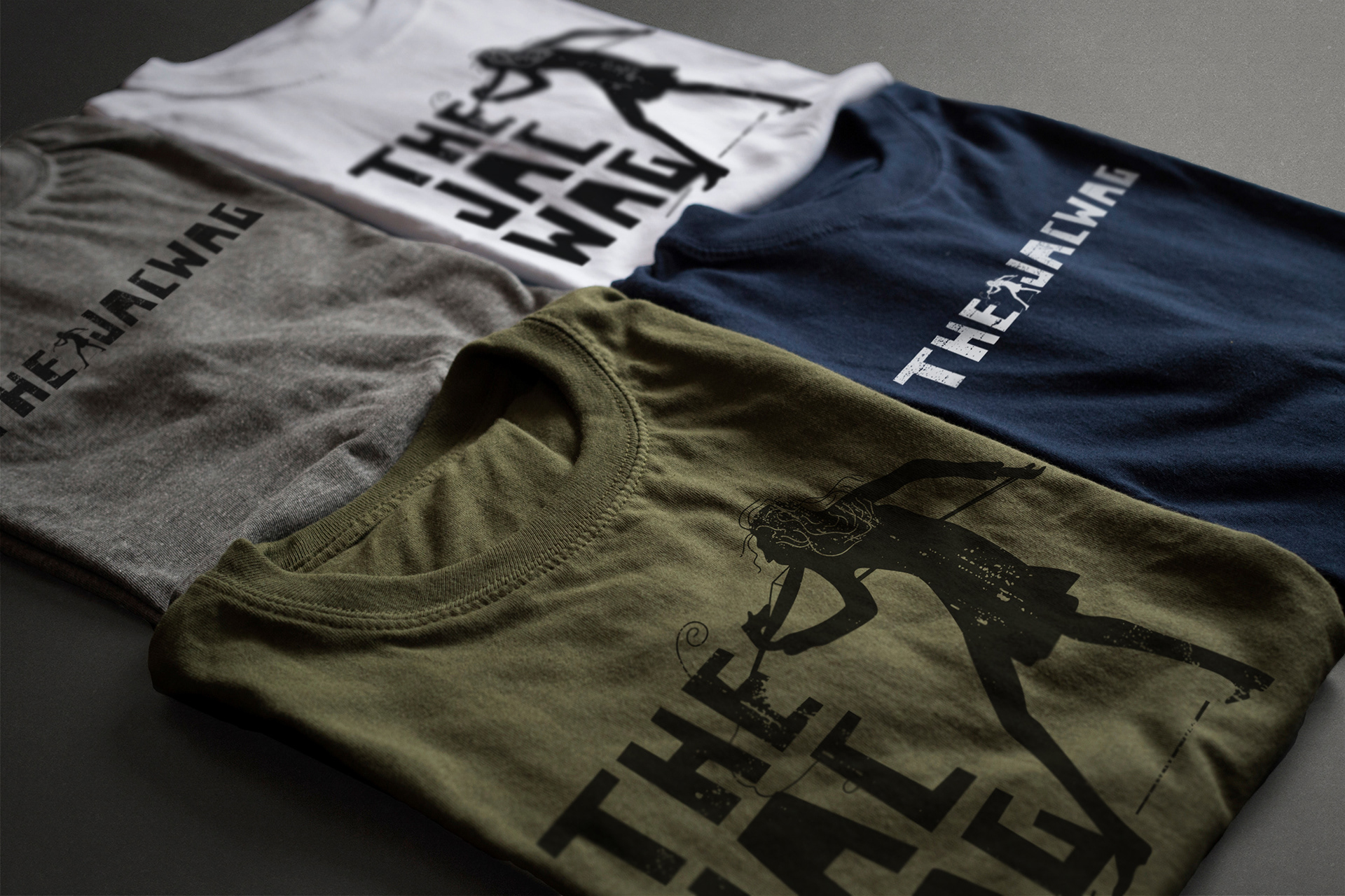 Artist logo and branded shirts