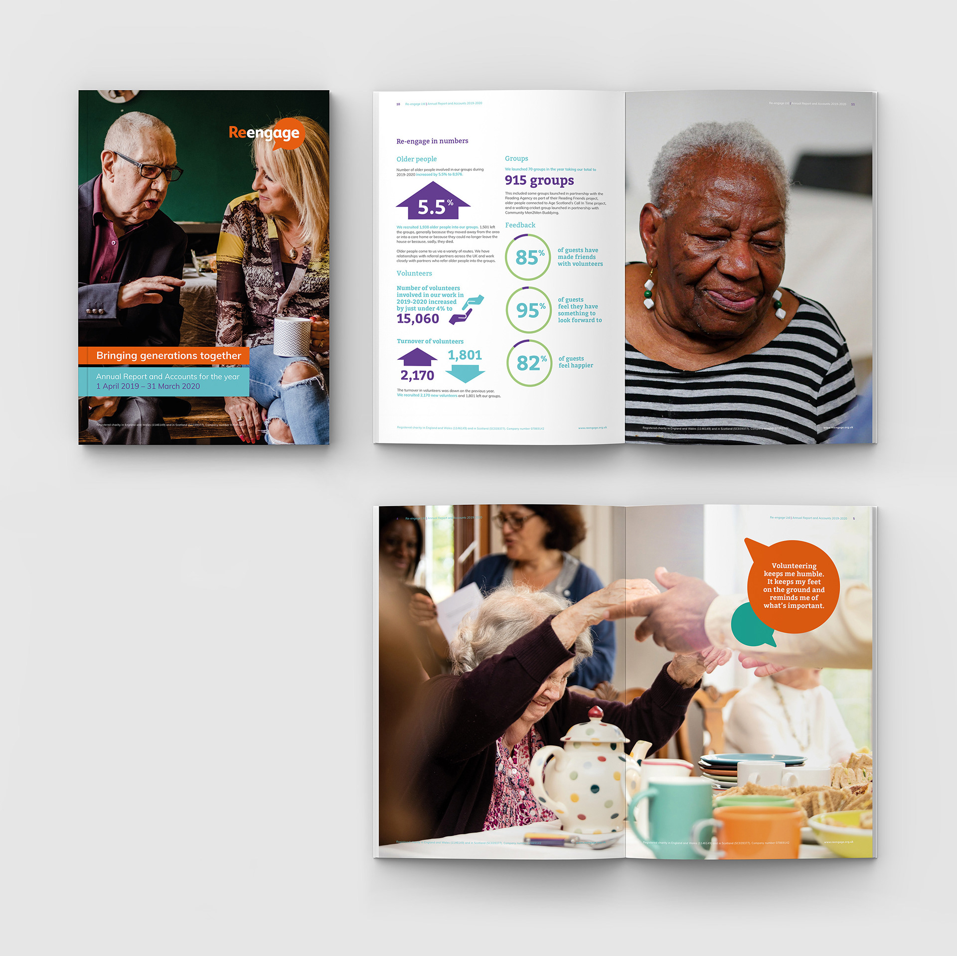 Annual report and financial review for Re-Engage, the charity devoted to tackling social isolation in the elderly, 2019-20