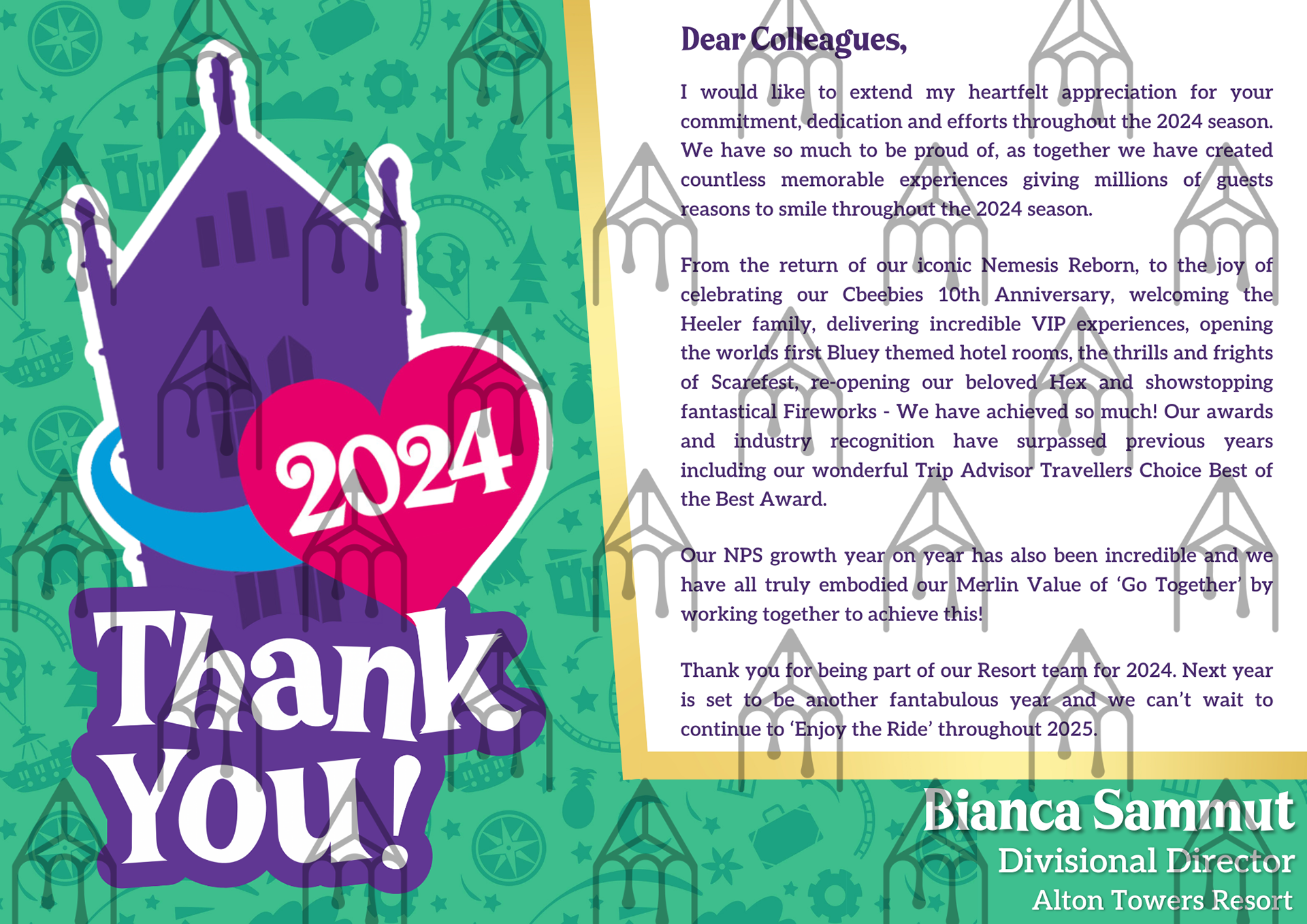 2024 Card from Bianca - Used Internally