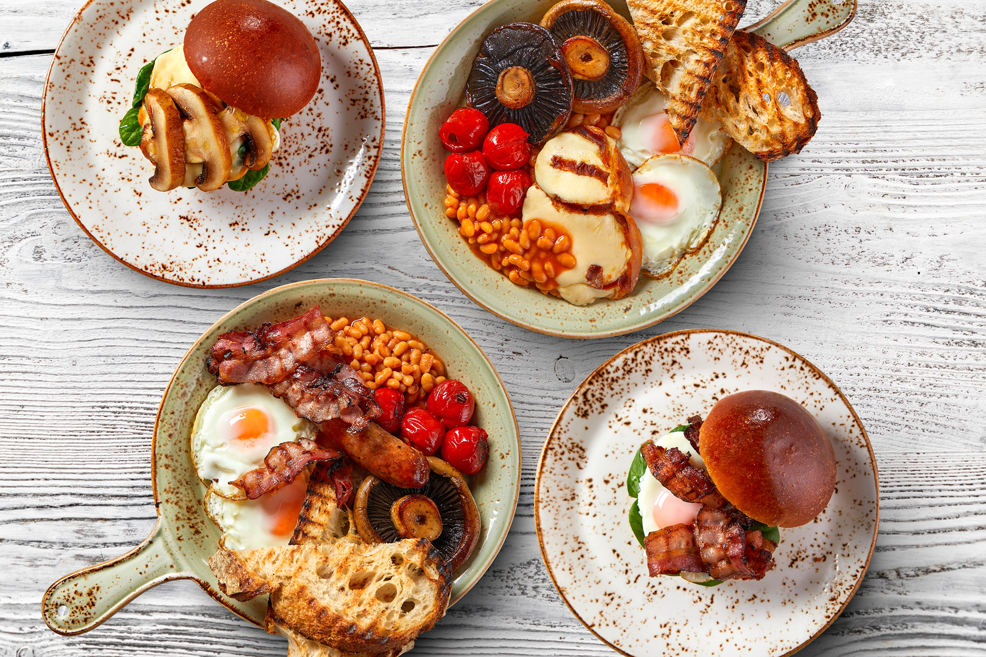 Brunch plates, Gino D’Acampo