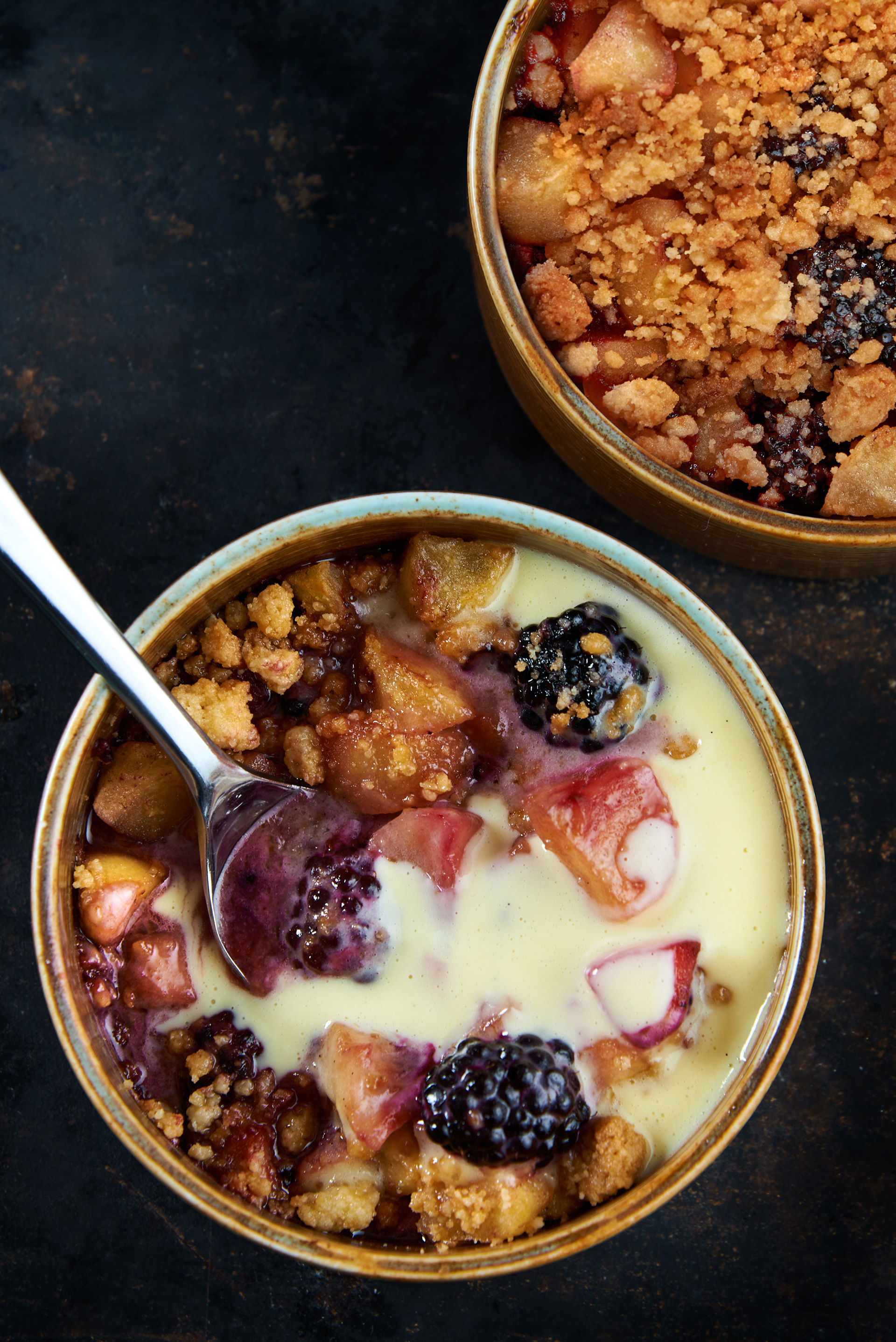 Apple and Blackberry Crumble, Bar and Grill