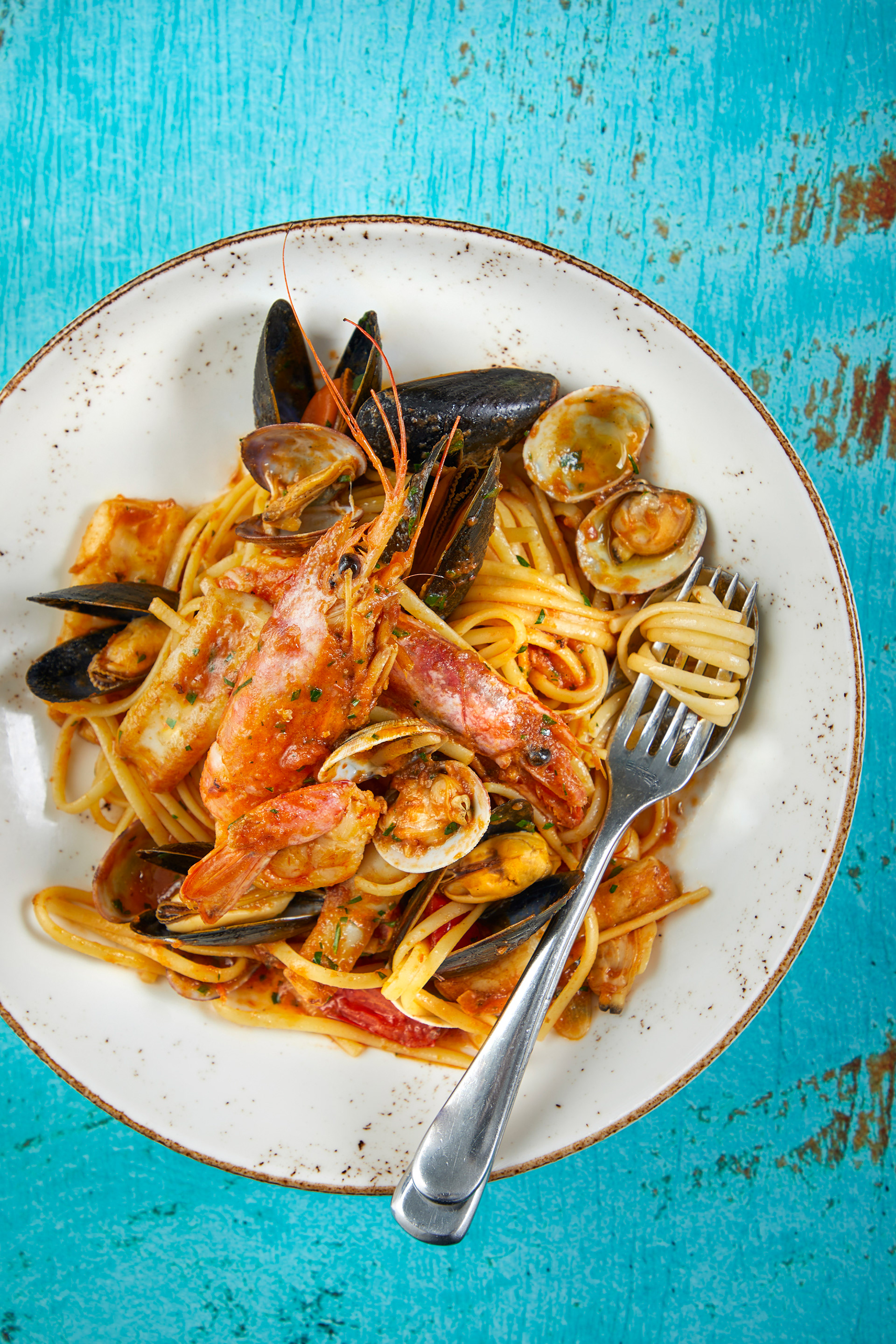 Linguine with Seafood, Gino D’Acampo