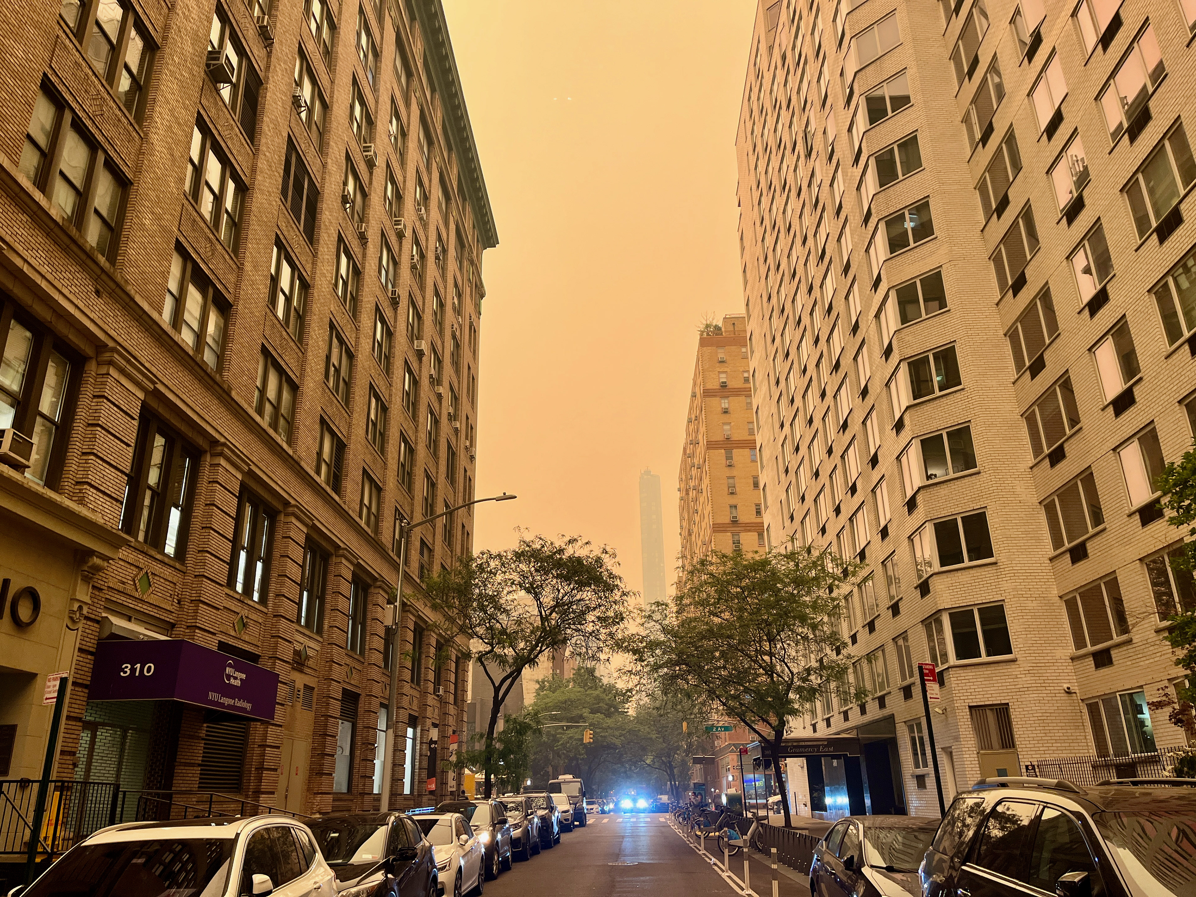 Orange Sky from Canadian Wildfires