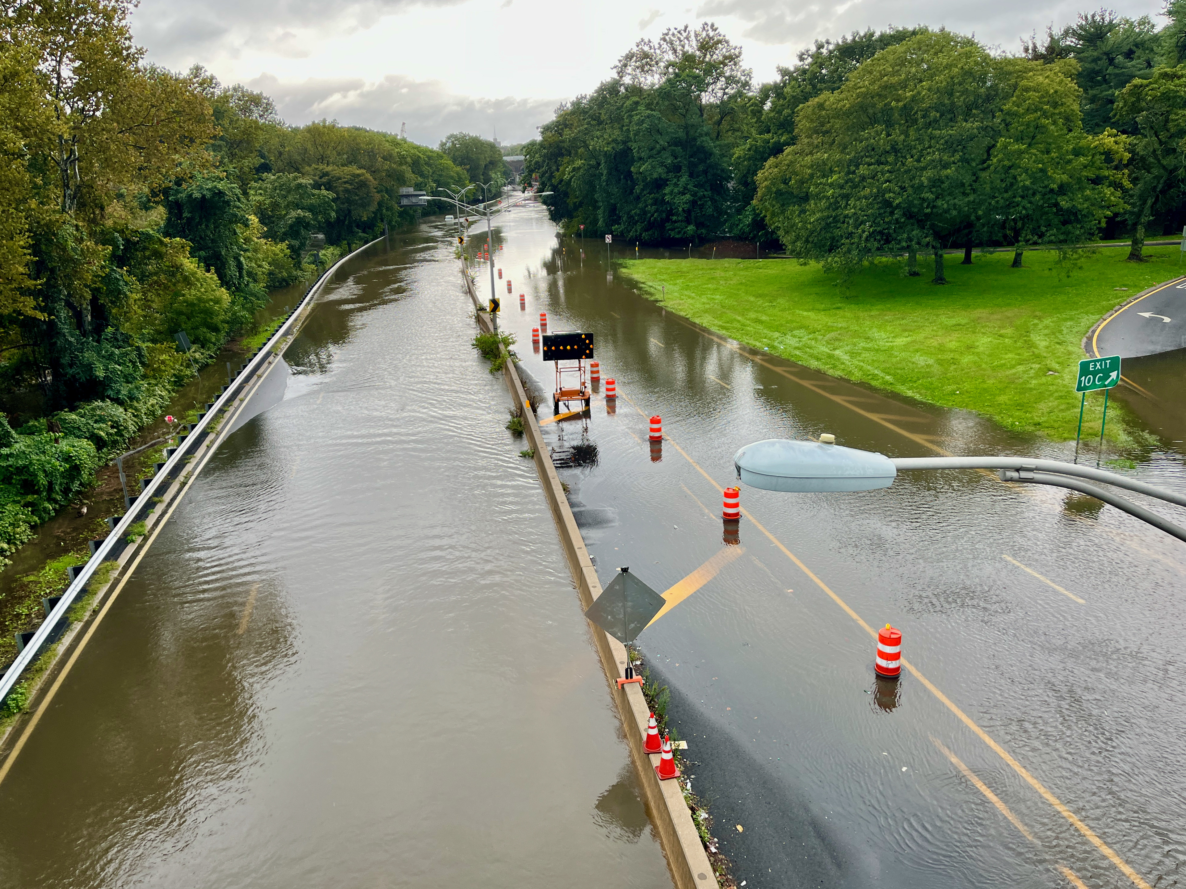 Flooding on Bronx River Parkway