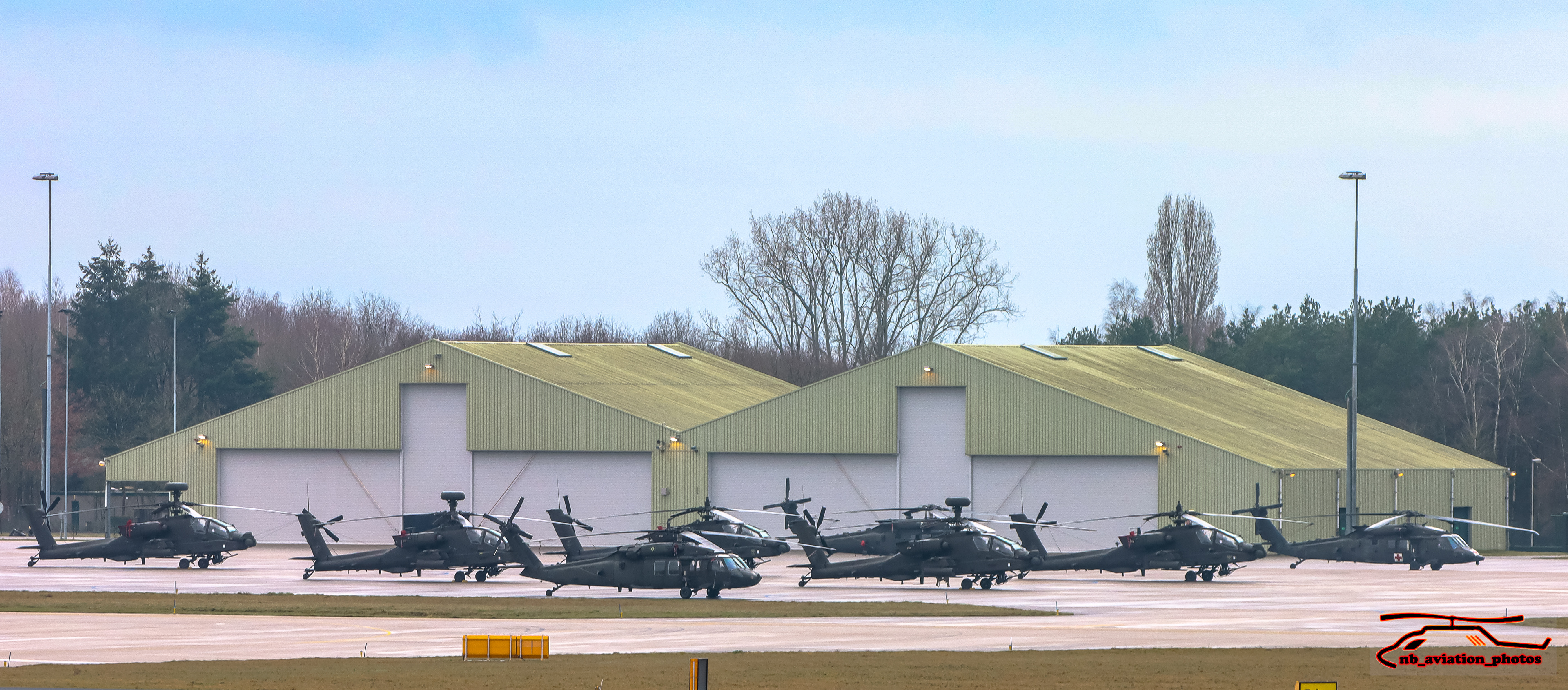 Black Hawks en Apache-gevechtshelikopters "101st Airborne Division"