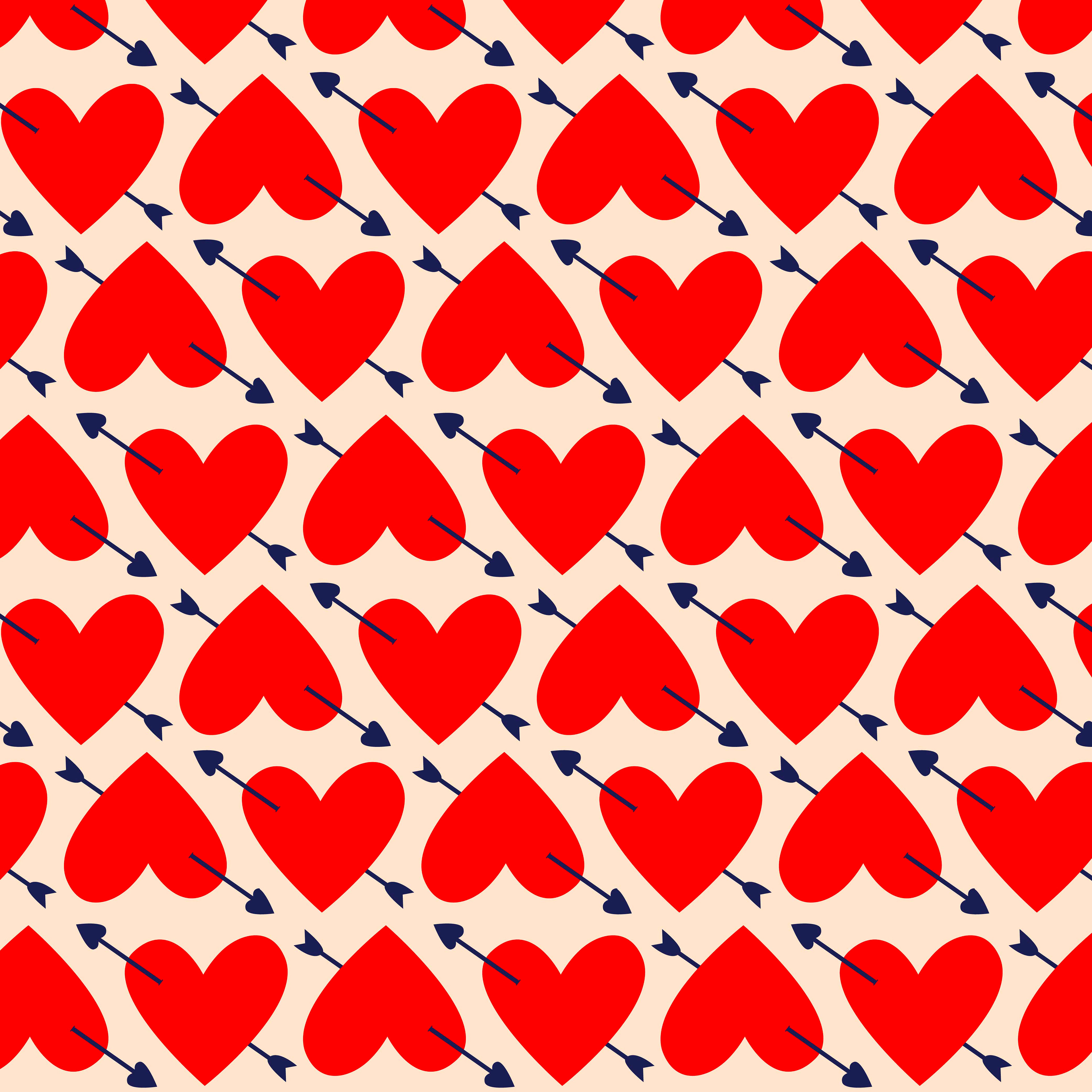 Cupid Arrow Heart Pattern