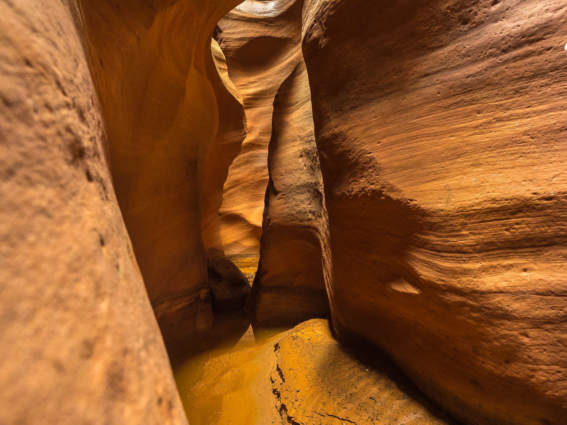 Somewhere in a slot Canyon in Utah