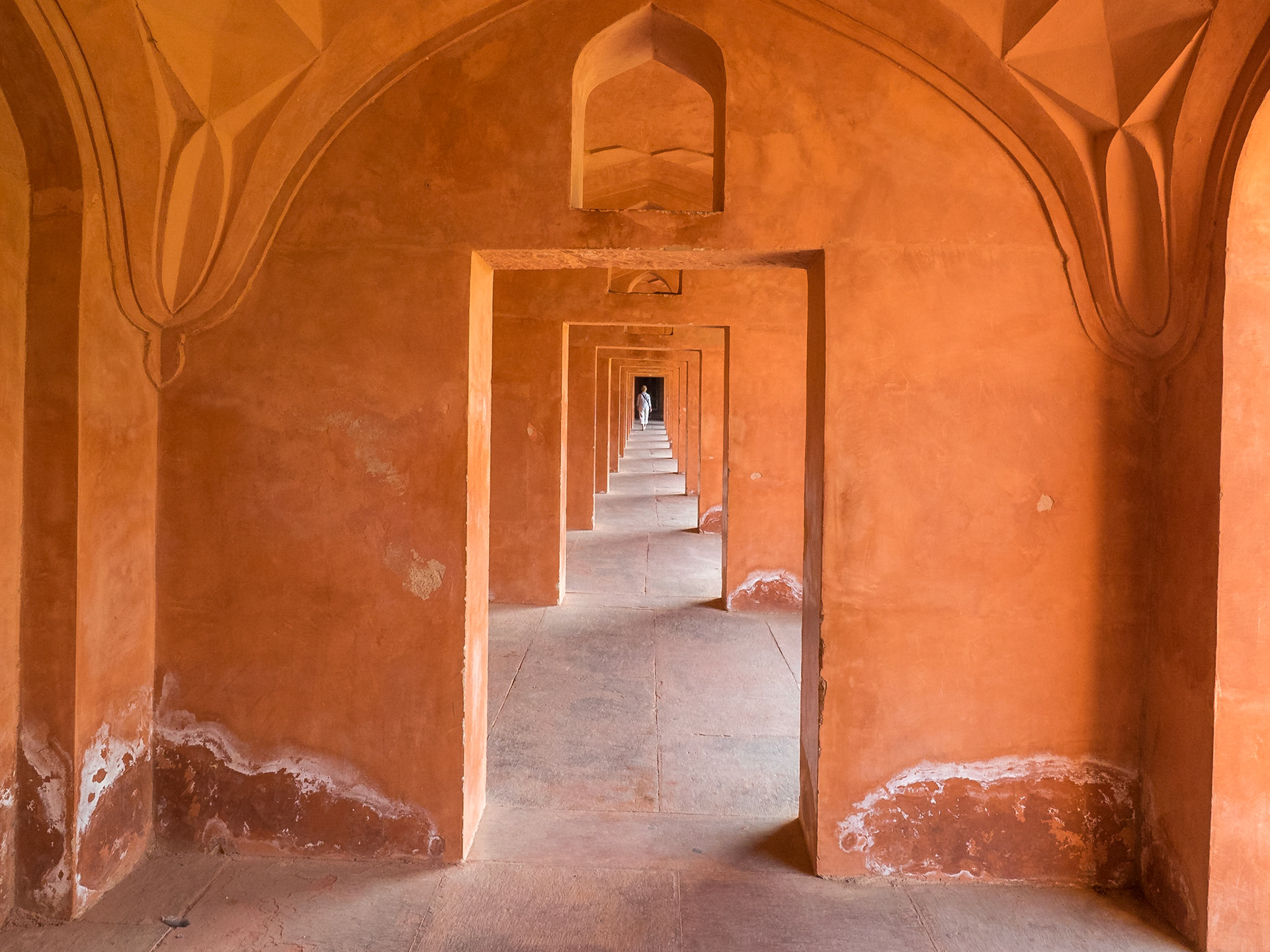 En cherchant un peu, on trouve des endroits calmes au Taj Mahal.
