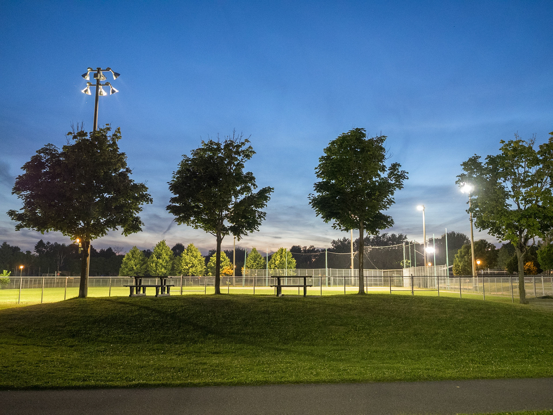 C'est beau un stade la nuit