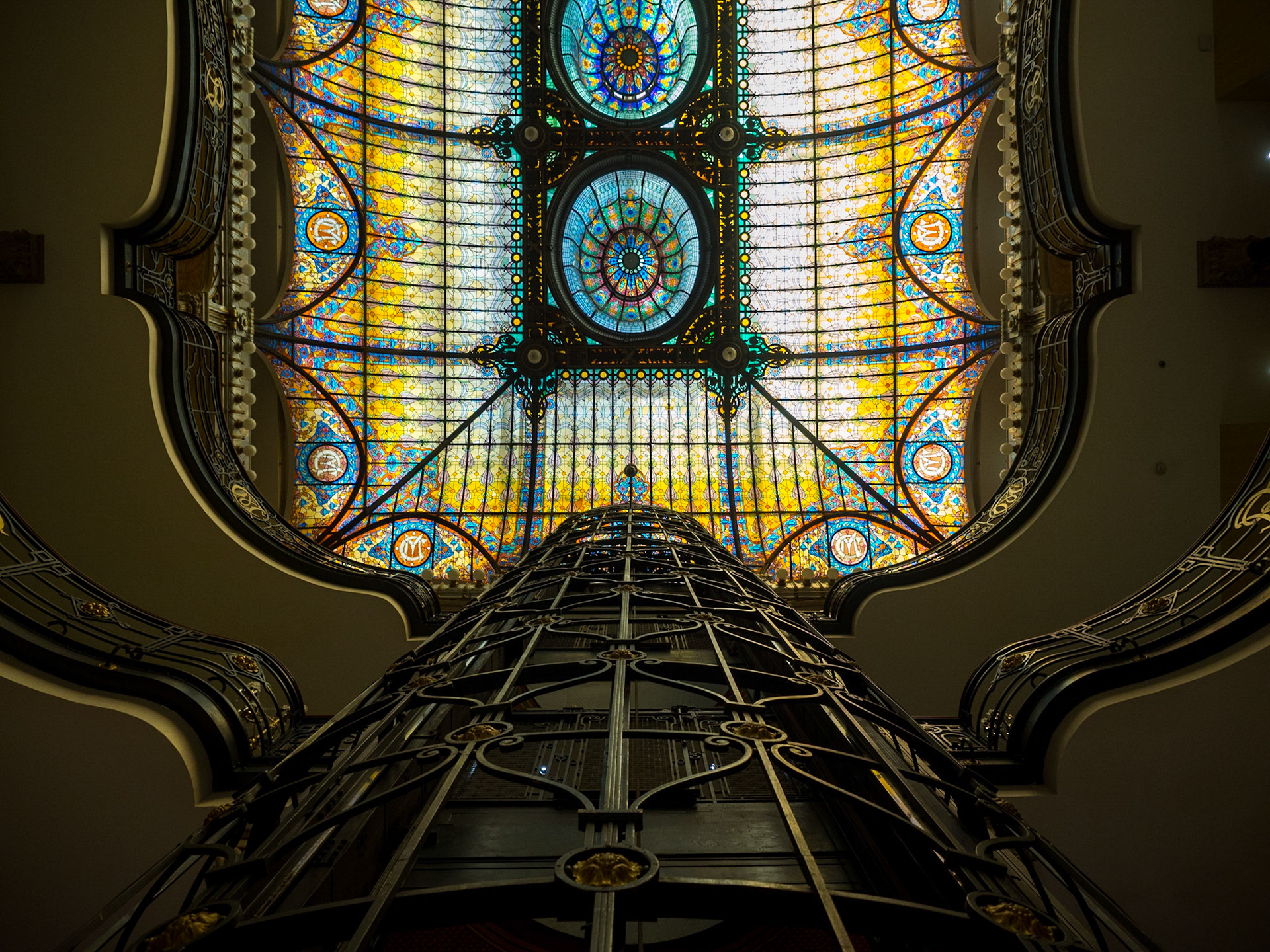 Chef d'oeuvre de métal. Gran Hotel, Zocalo, Mexico