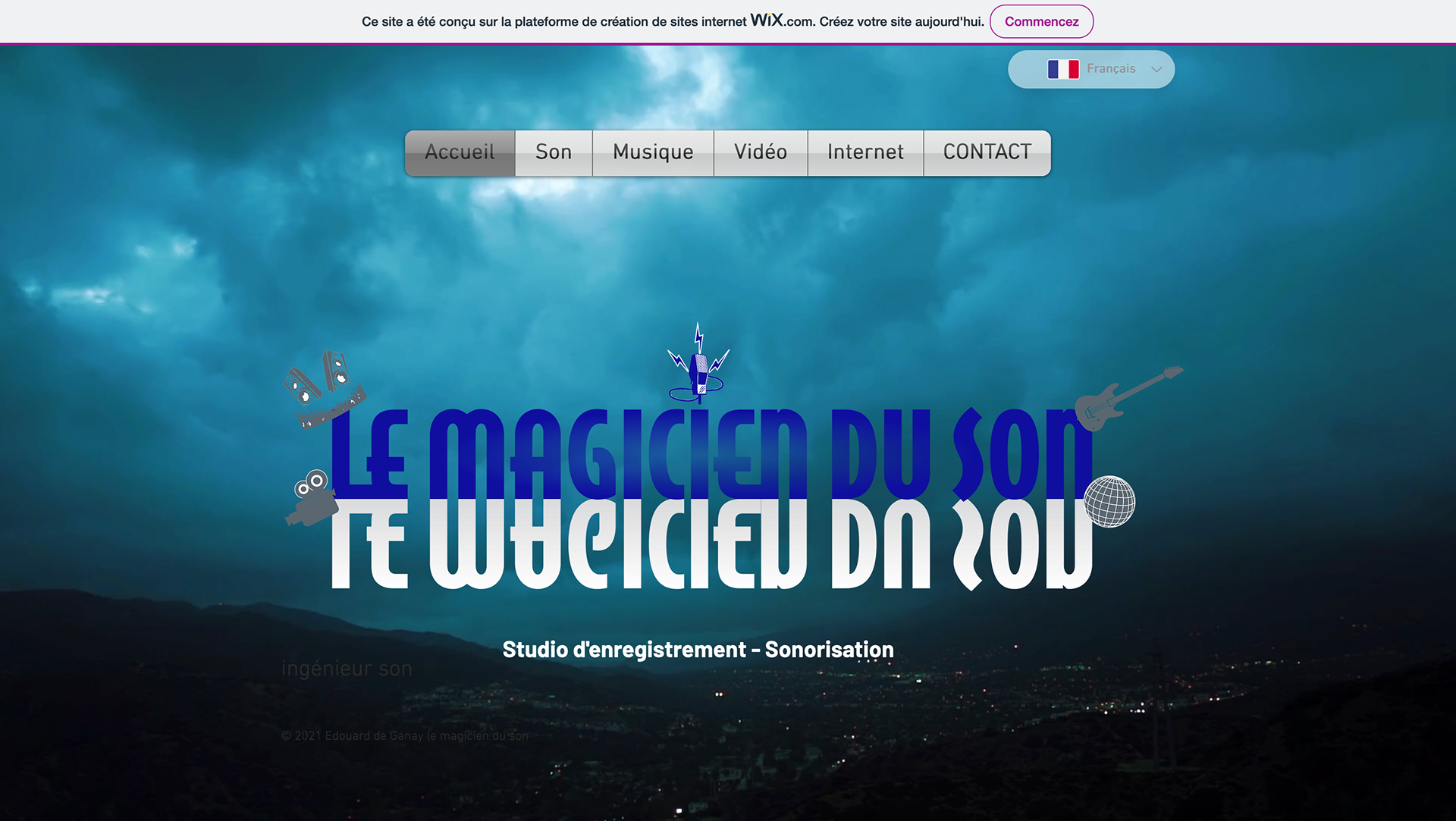 Le studio d'enregistrement d'edouard de ganay ingénieur du son