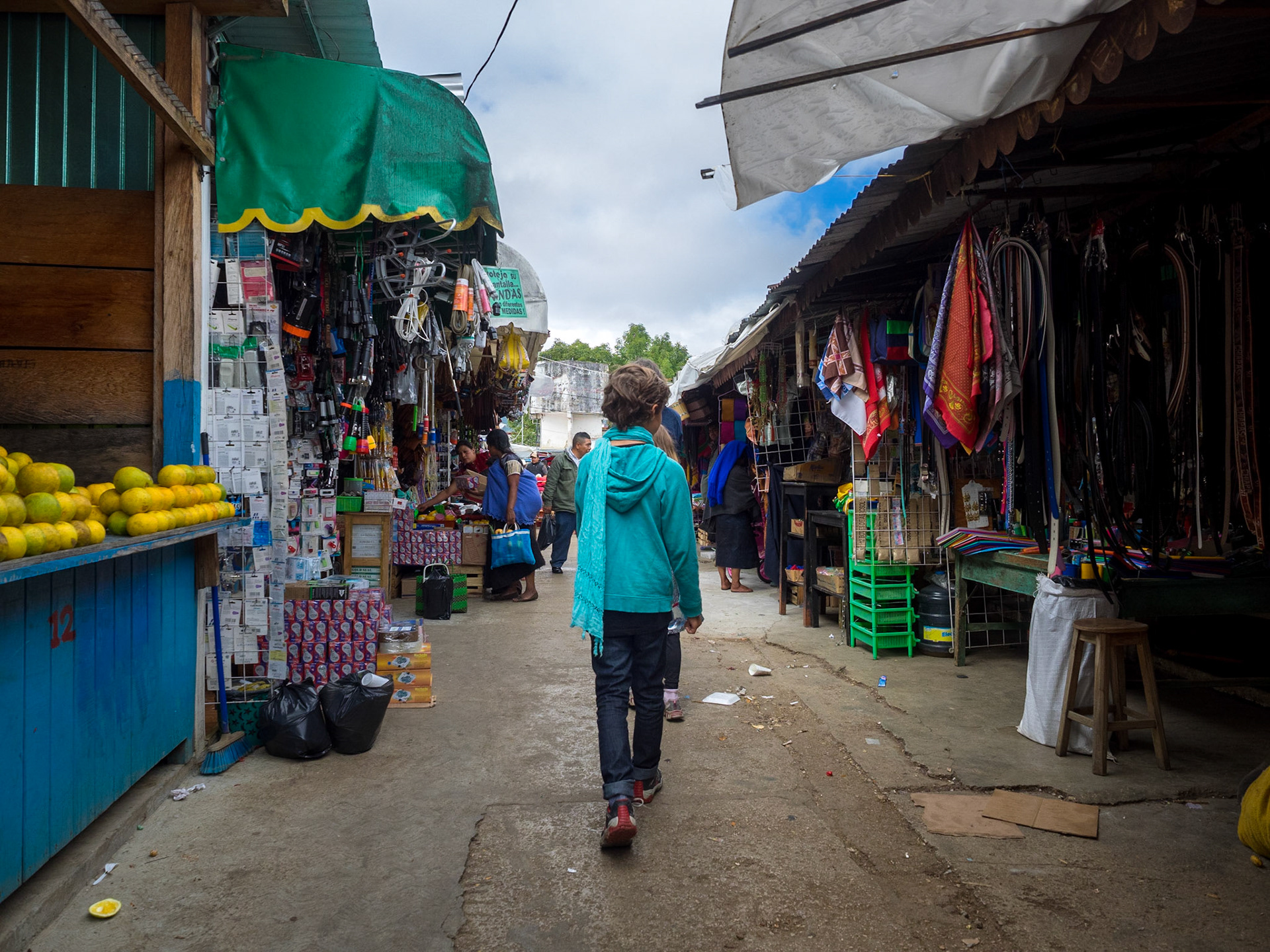 Les marchés de San Cristobal, refuge de tous les immigrés du Guatémala.