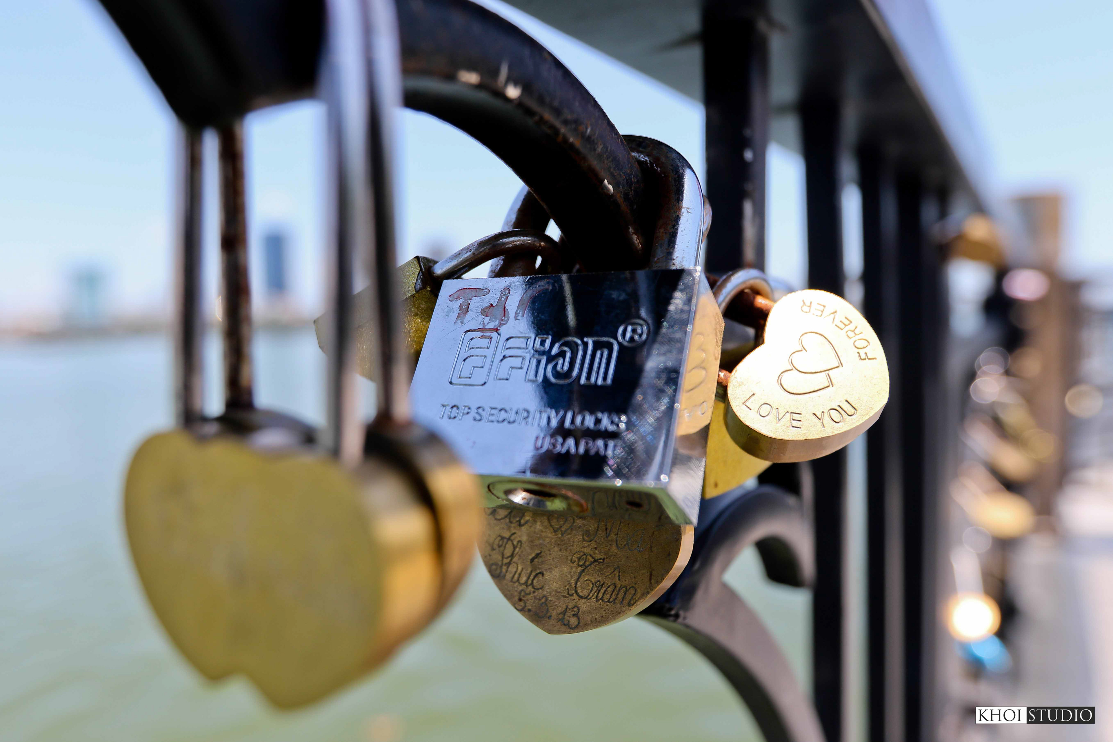 Love Lock Bridge in Da Nang, Vietnam