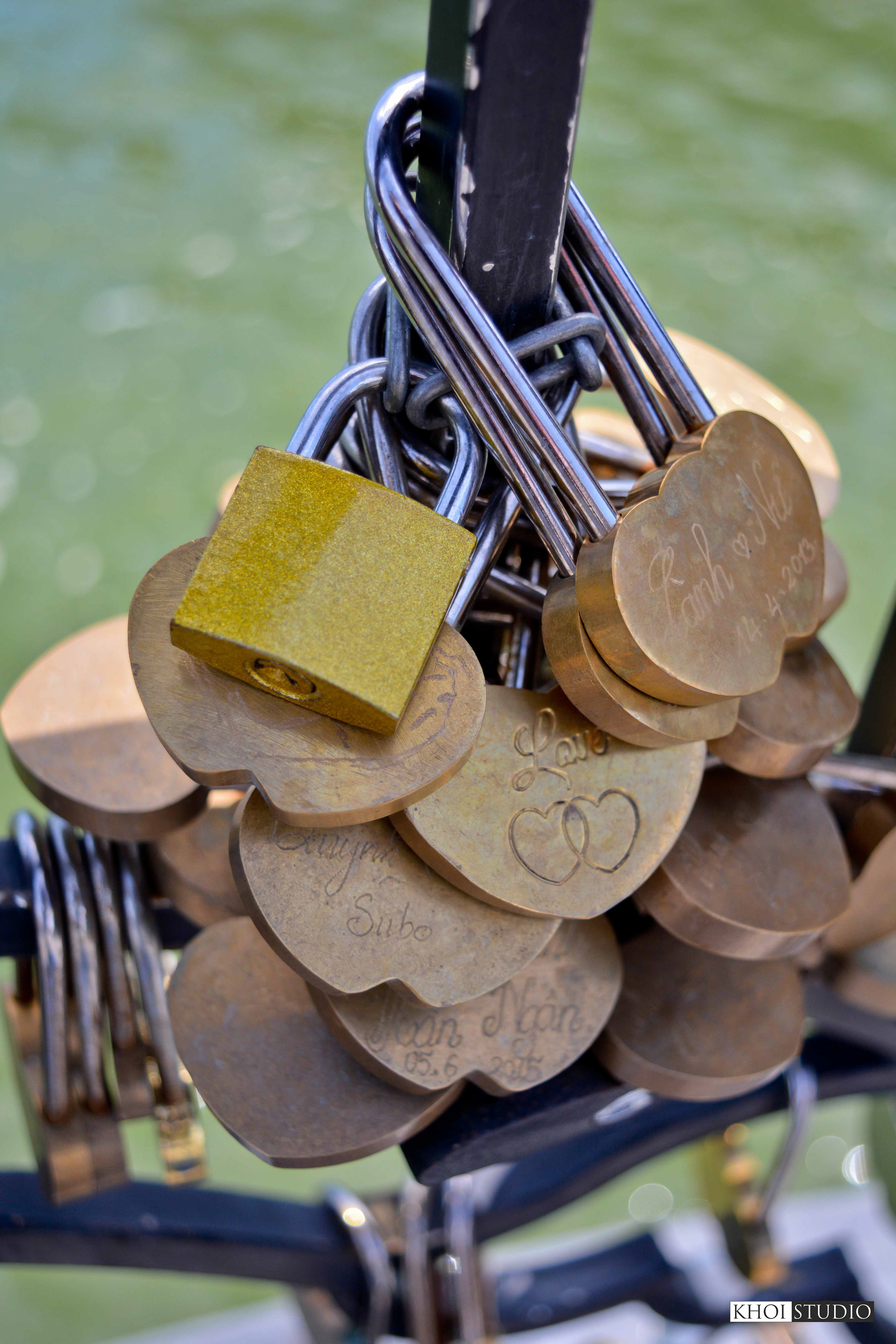 Love Lock Bridge in Da Nang, Vietnam