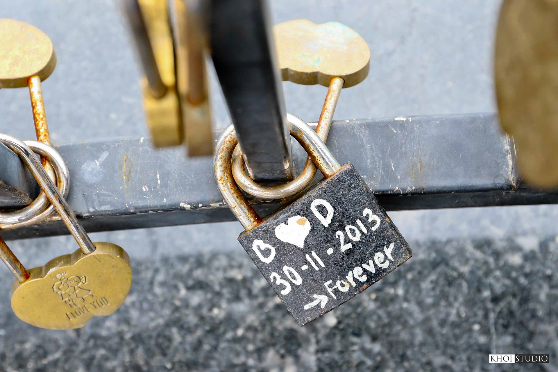Love Lock Bridge in Da Nang, Vietnam