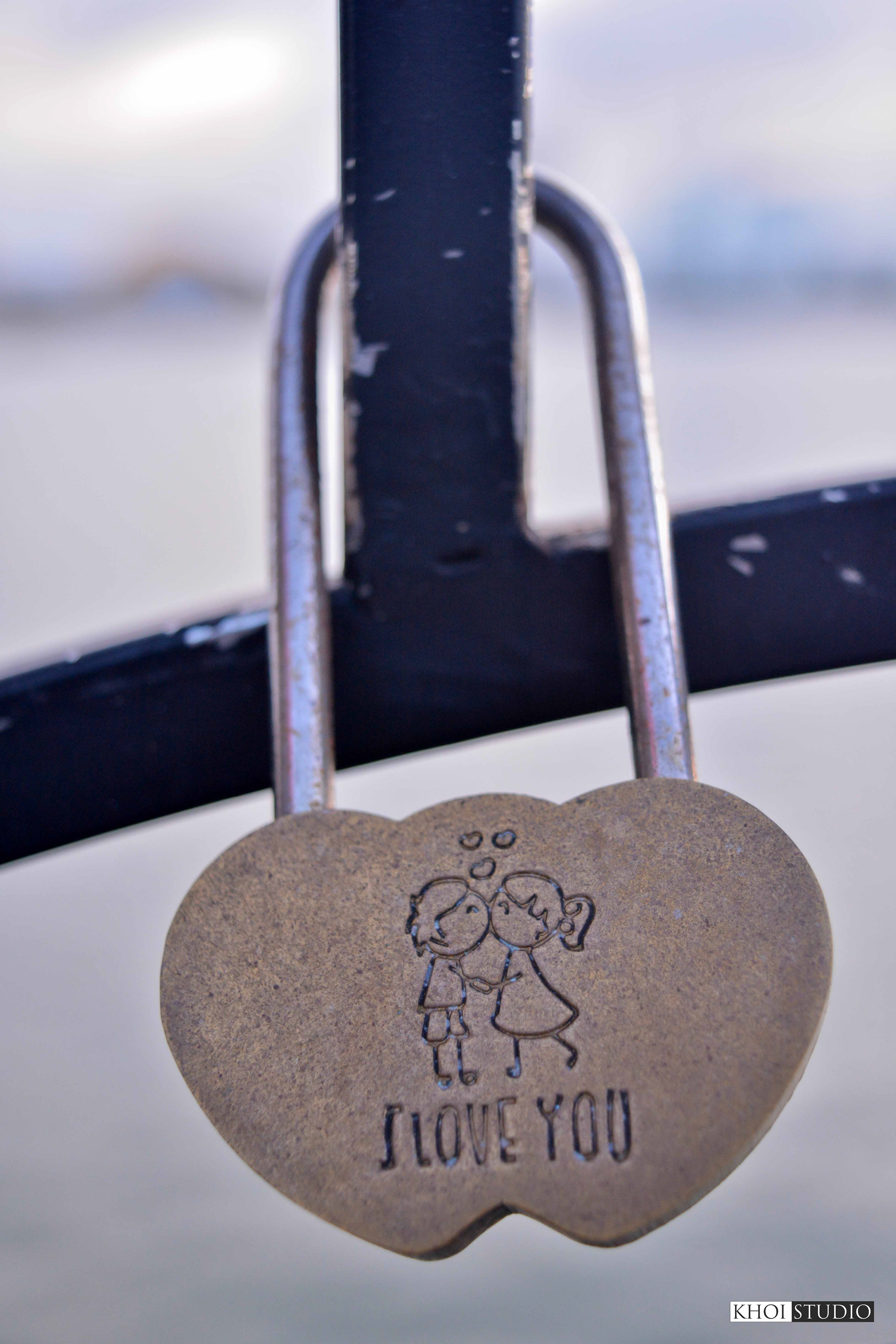Love Lock Bridge in Da Nang, Vietnam