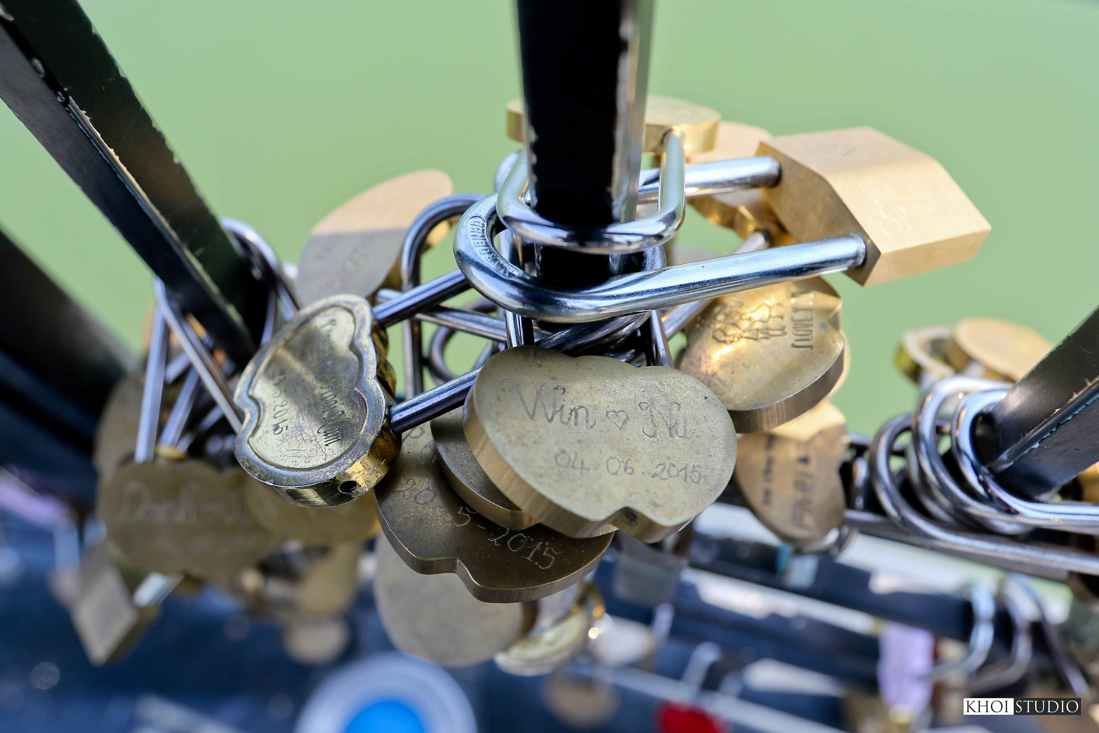 Love Lock Bridge in Da Nang, Vietnam