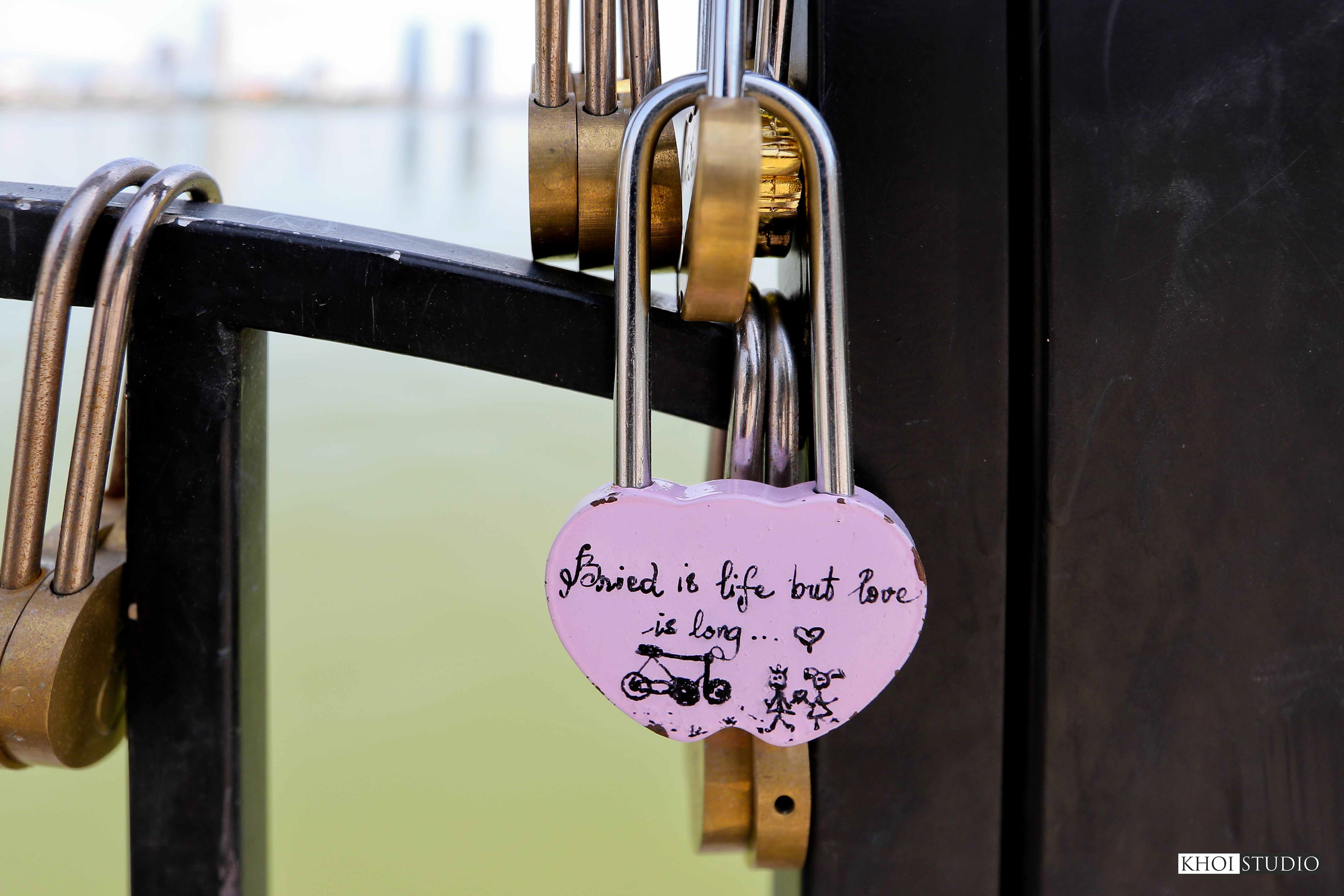 Love Lock Bridge in Da Nang, Vietnam