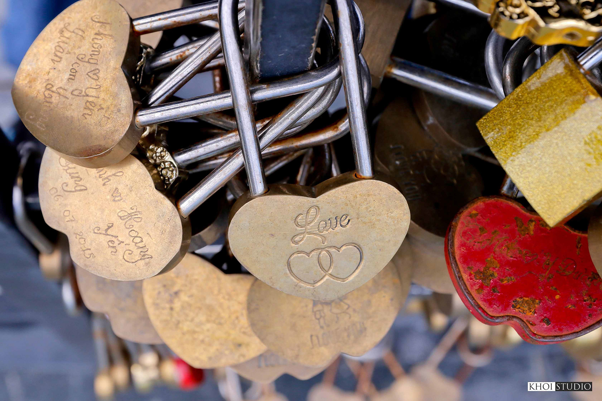 Love Lock Bridge in Da Nang, Vietnam