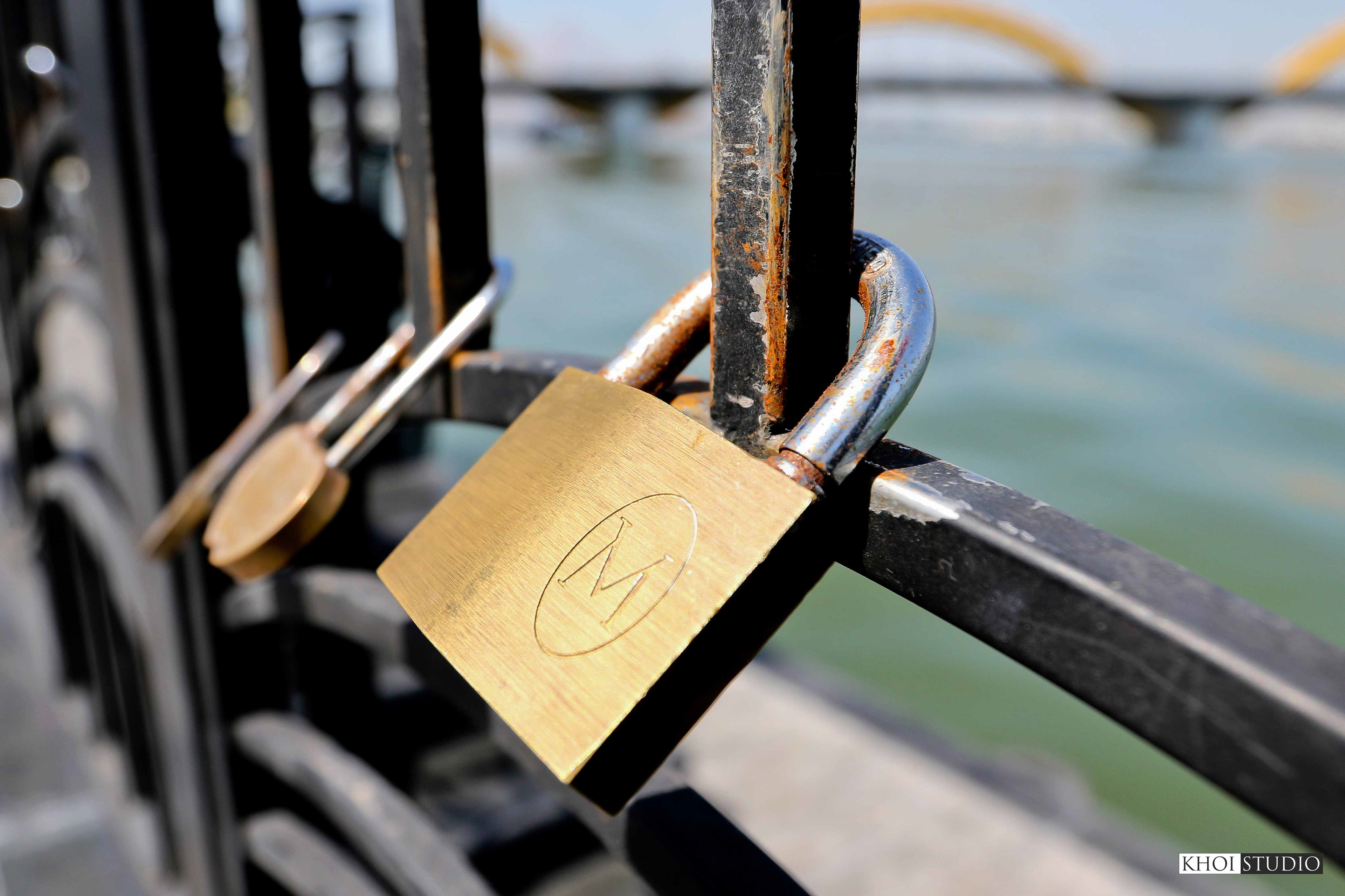 Love Lock Bridge in Da Nang, Vietnam
