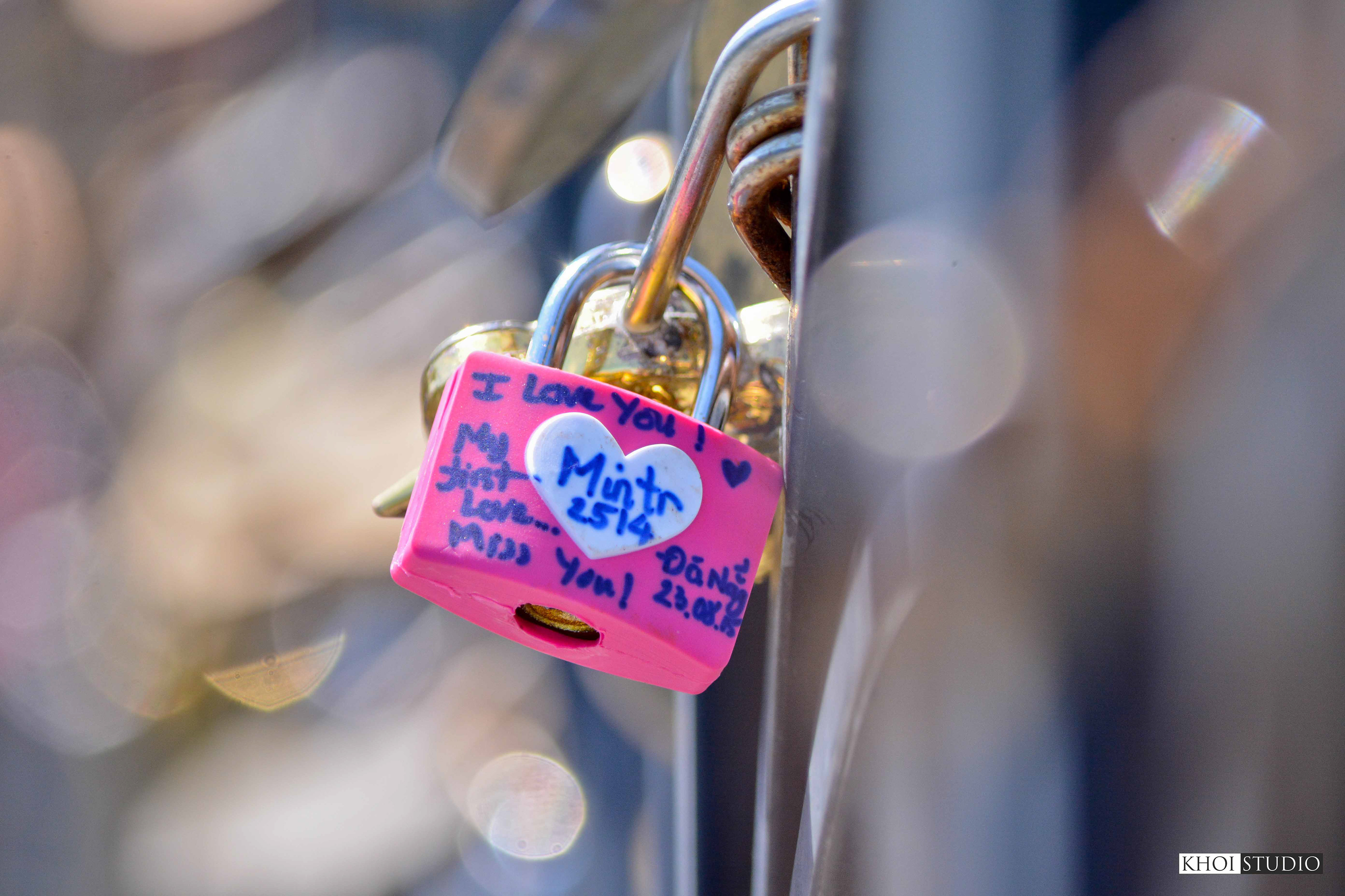 Love Lock Bridge in Da Nang, Vietnam