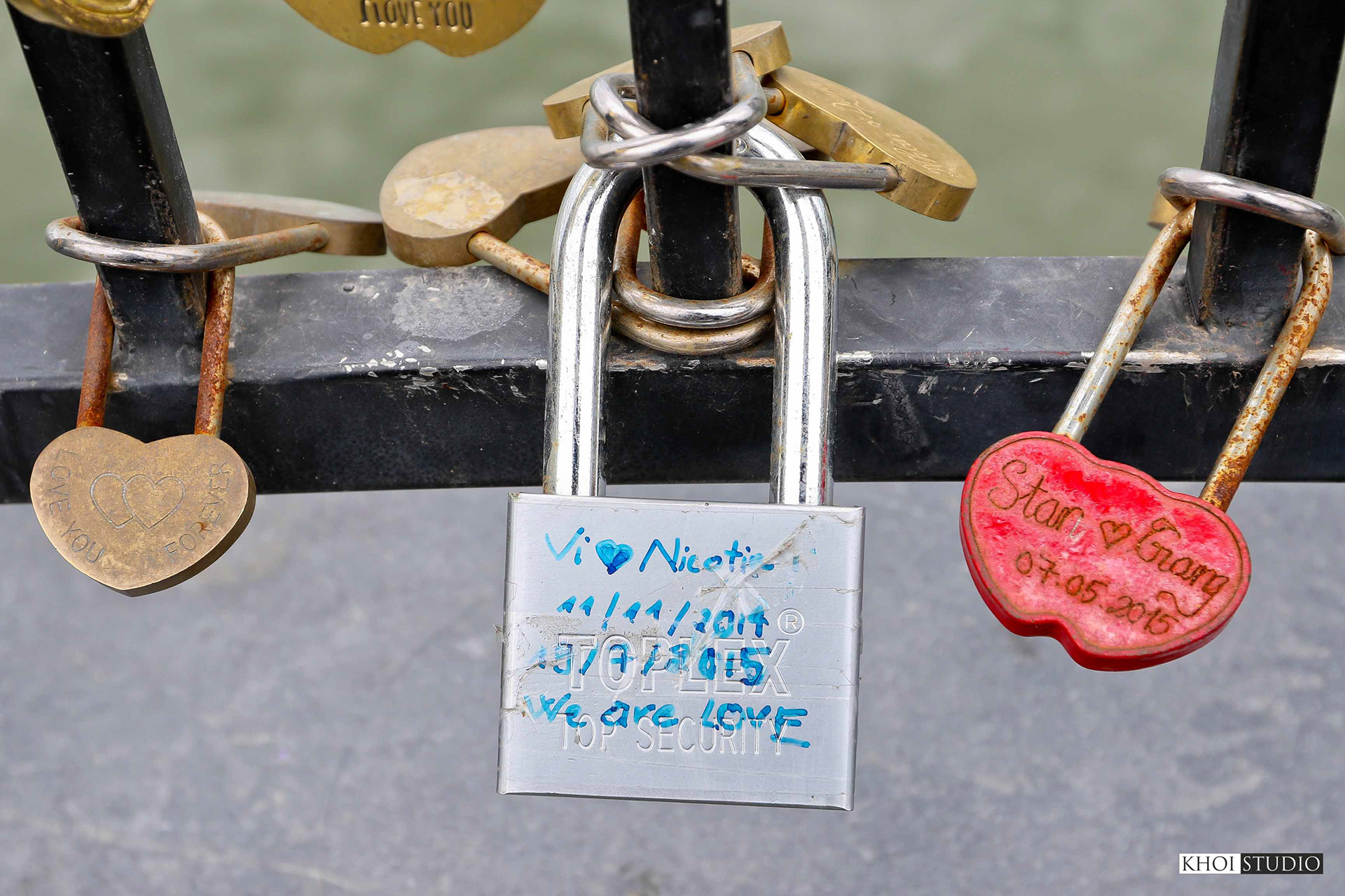 Love Lock Bridge in Da Nang, Vietnam