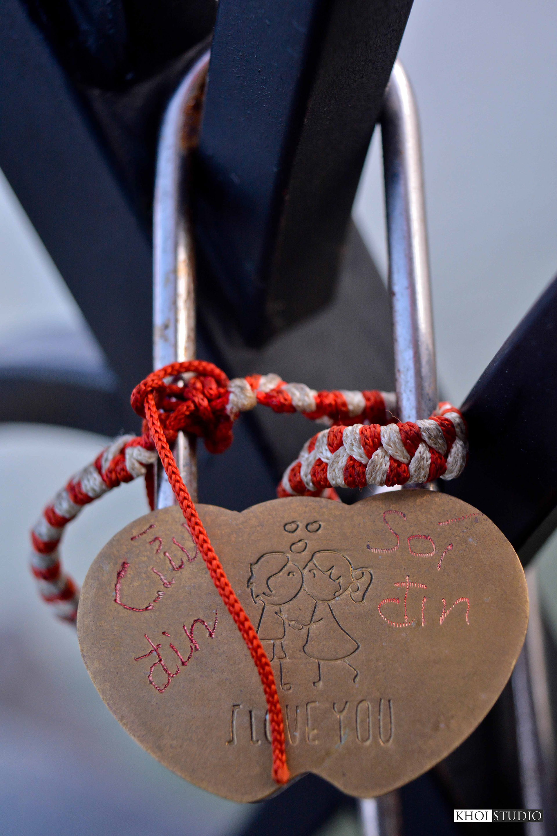 Love Lock Bridge in Da Nang, Vietnam