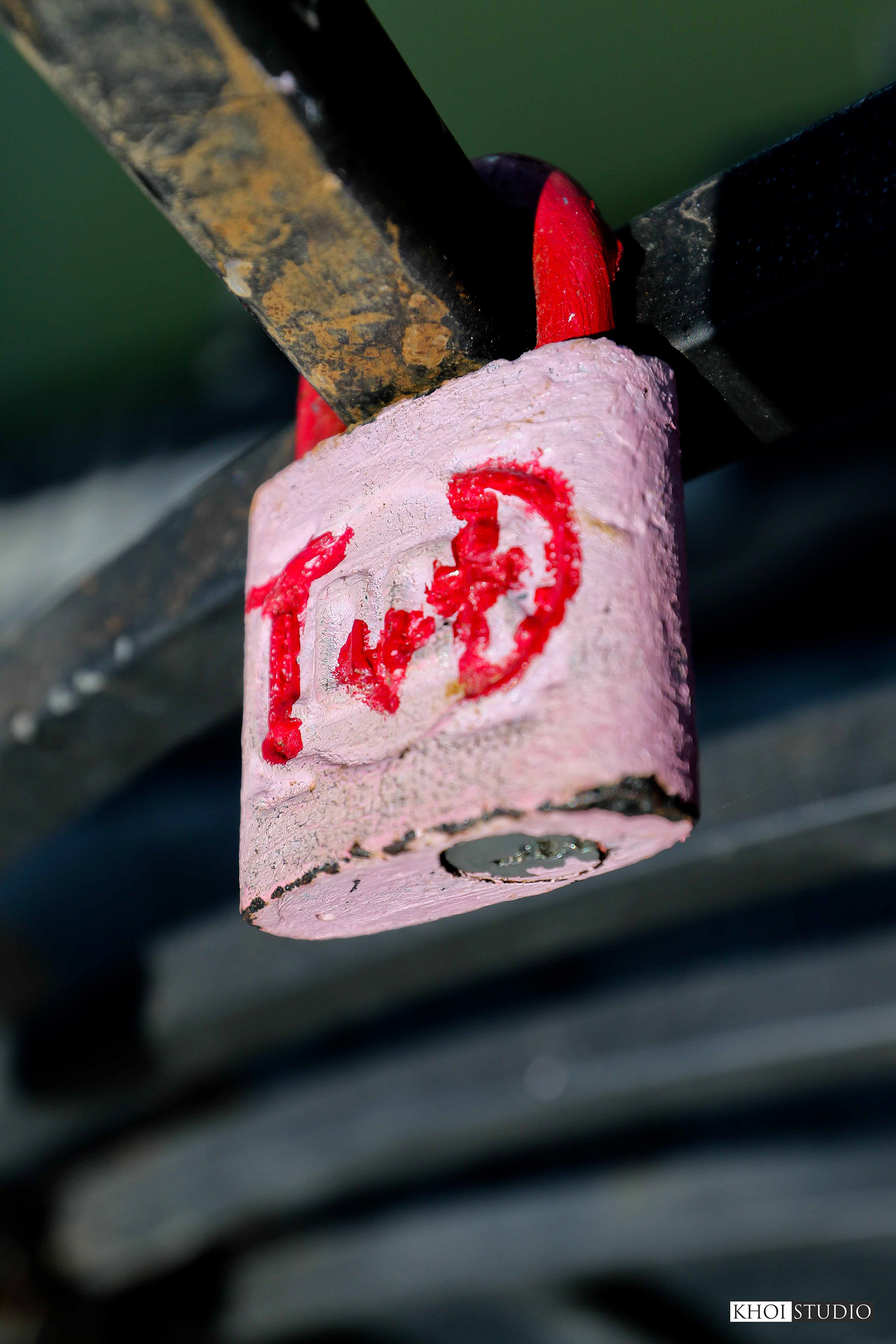 Love Lock Bridge in Da Nang, Vietnam