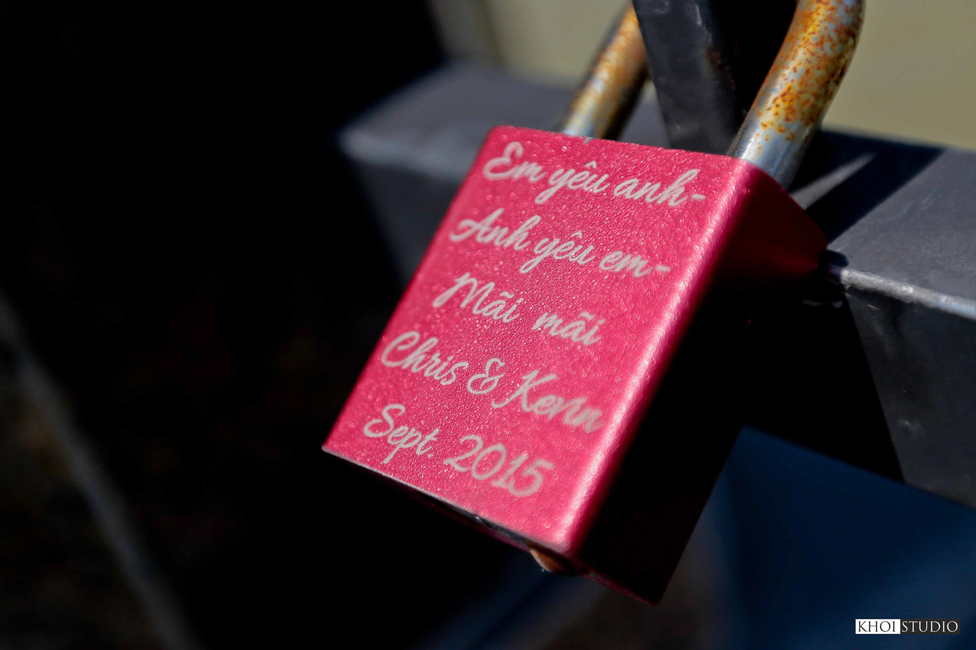 Love Lock Bridge in Da Nang, Vietnam