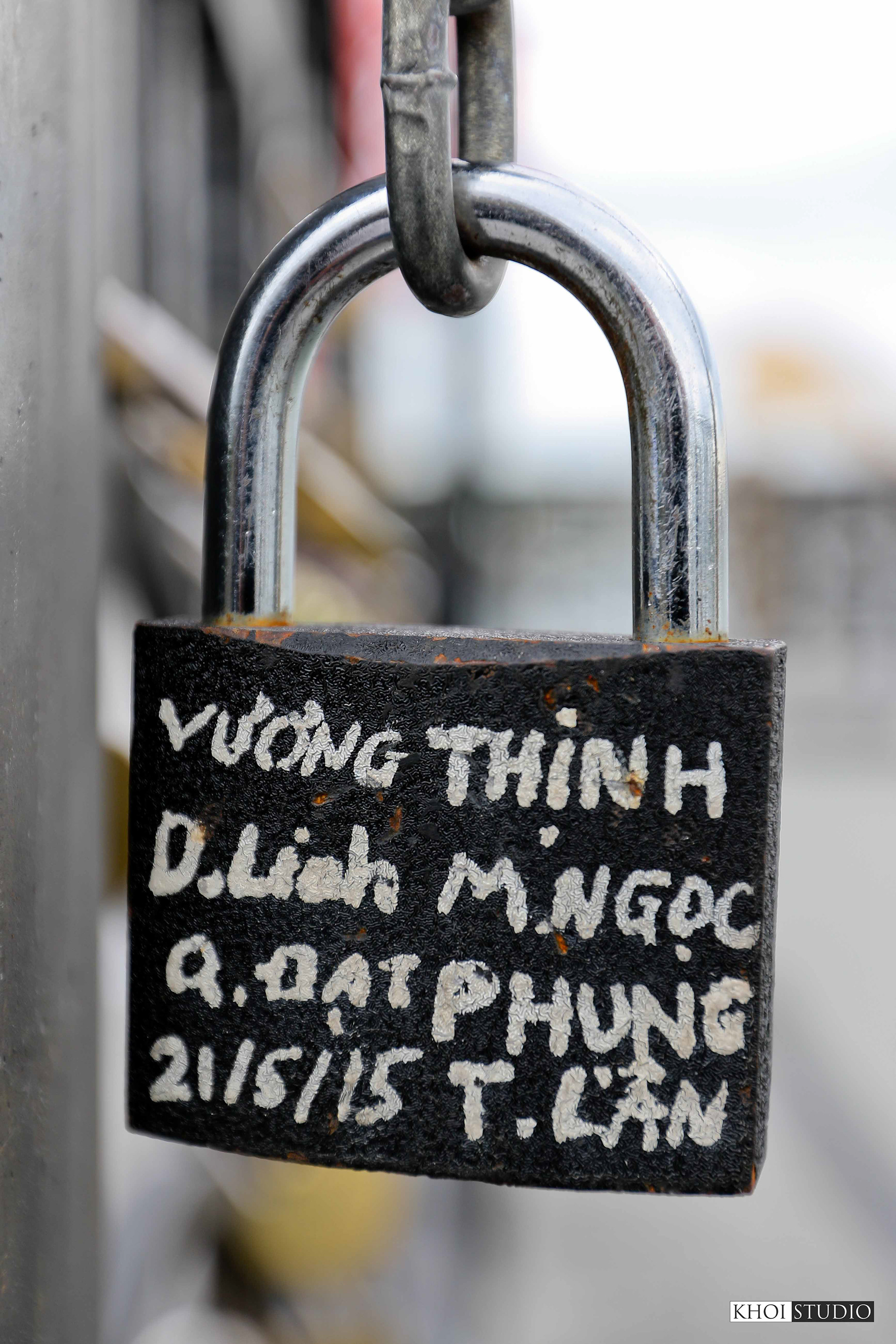 Love Lock Bridge in Da Nang, Vietnam