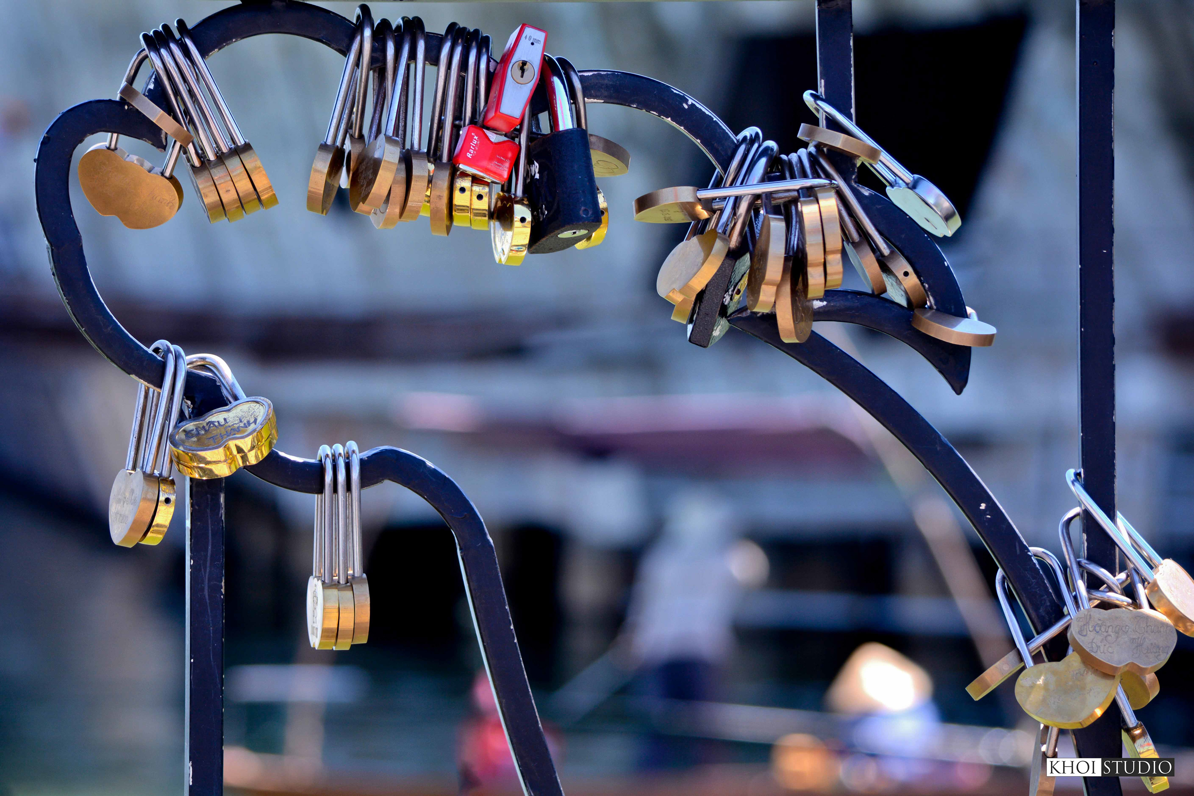 Love Lock Bridge in Da Nang, Vietnam