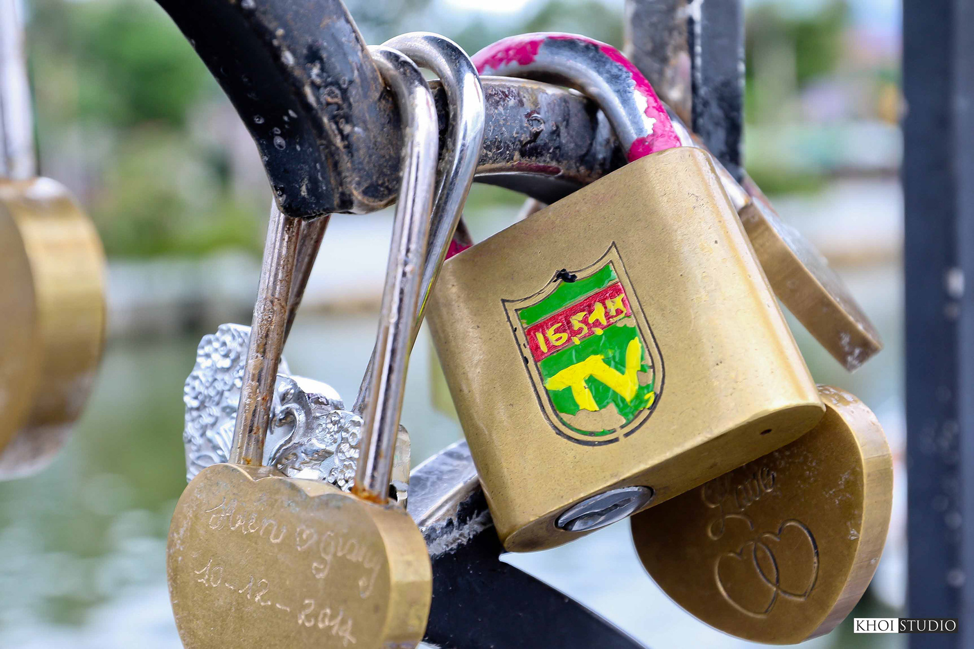 Love Lock Bridge in Da Nang, Vietnam