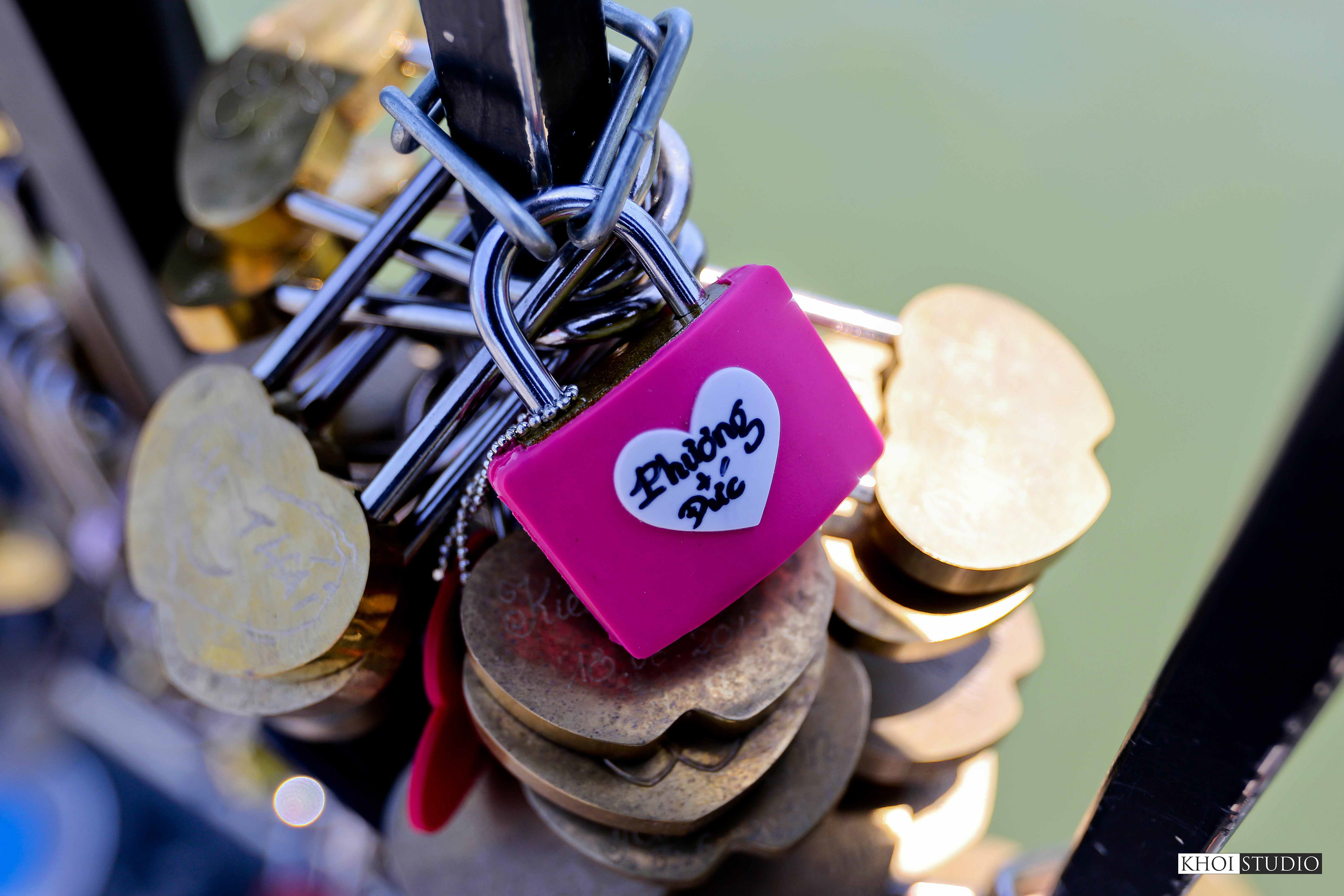 Love Lock Bridge in Da Nang, Vietnam