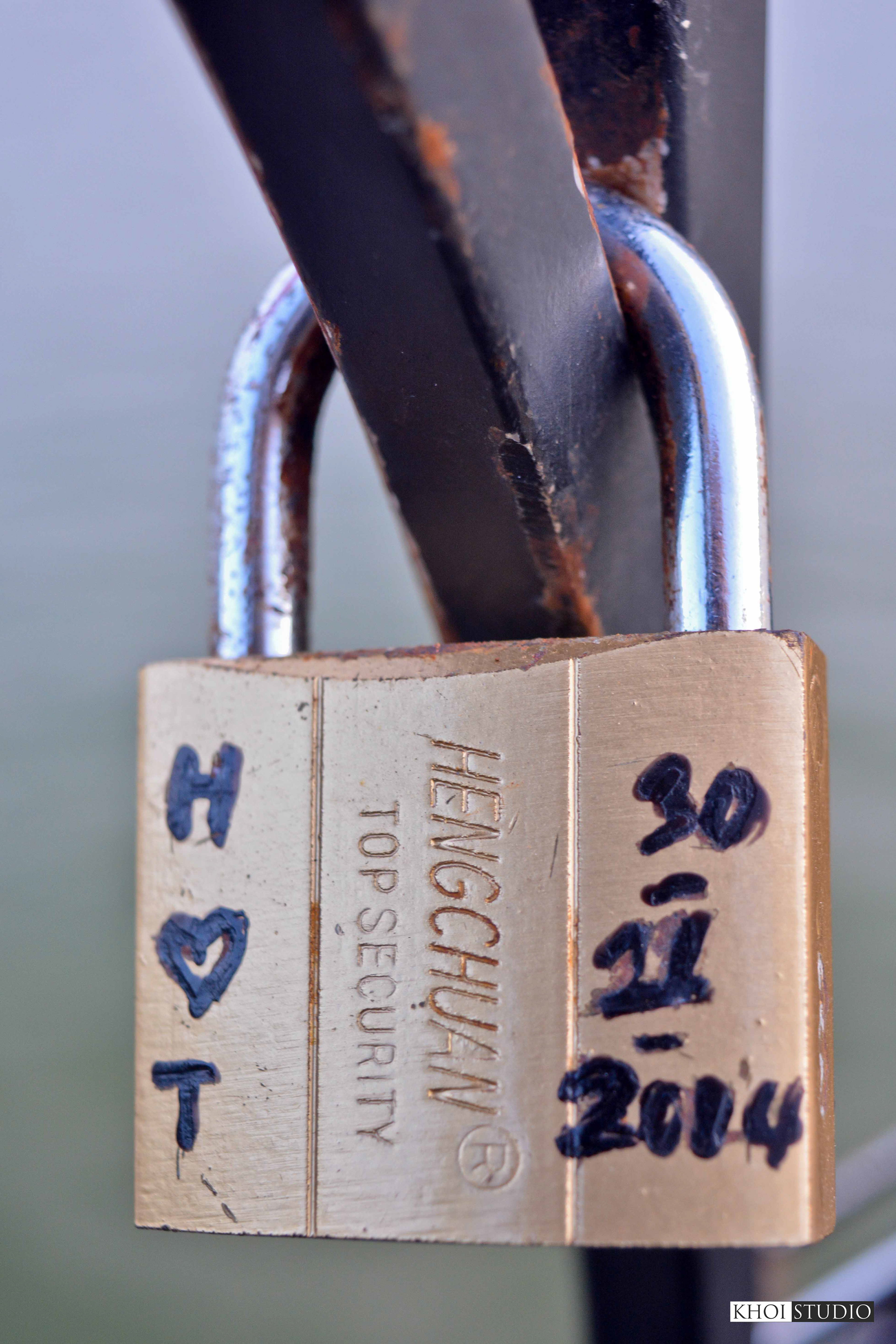 Love Lock Bridge in Da Nang, Vietnam