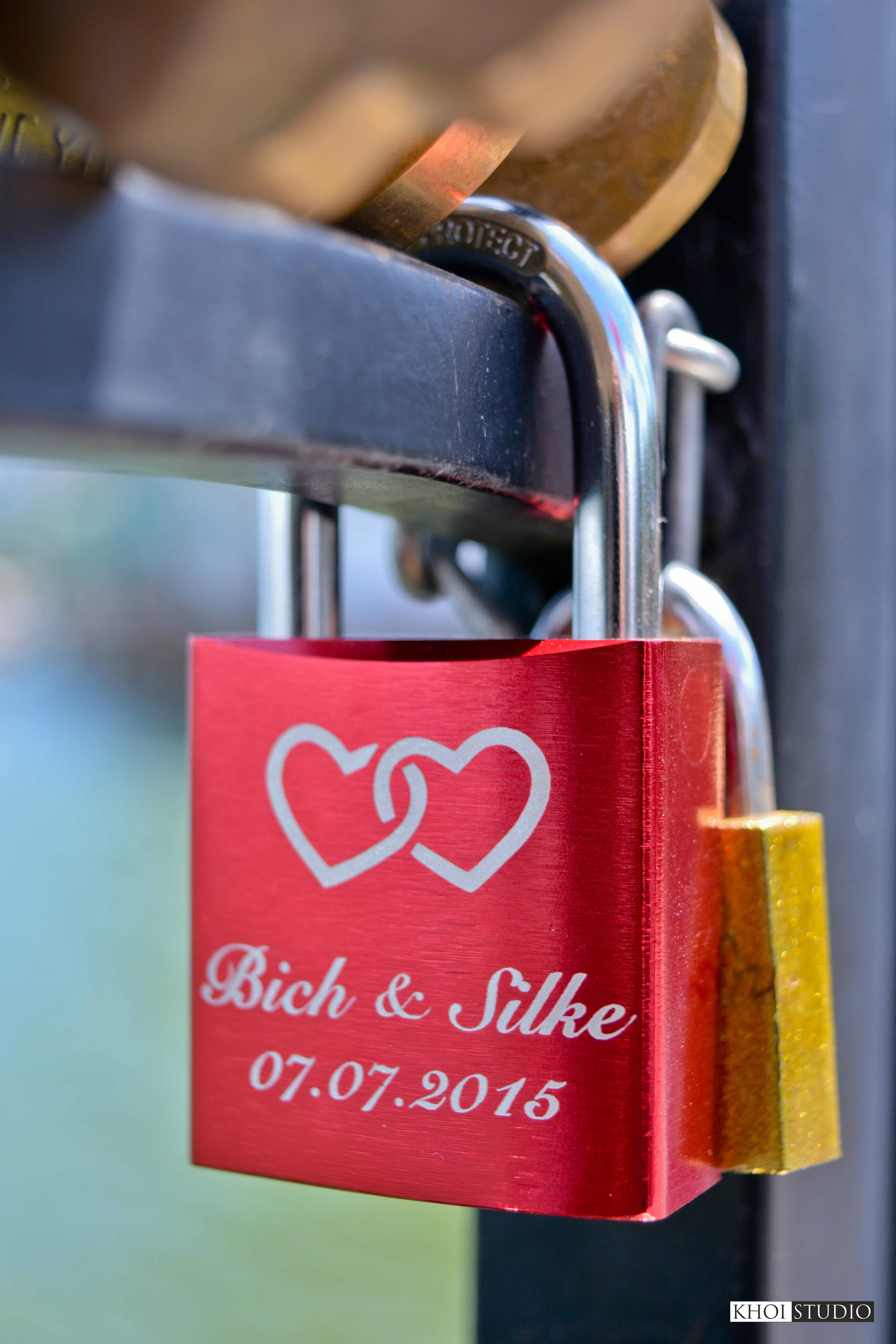 Love Lock Bridge in Da Nang, Vietnam