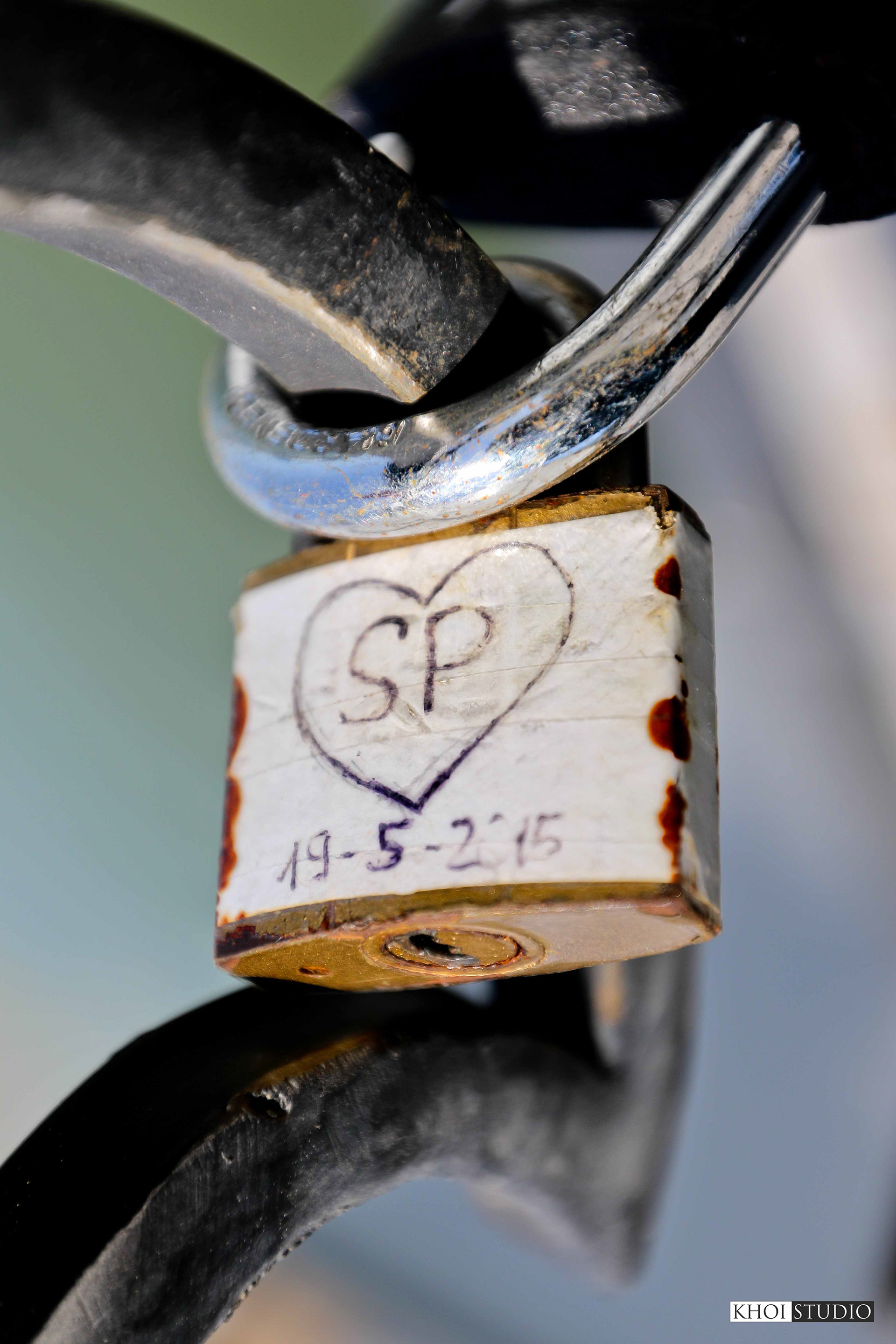 Love Lock Bridge in Da Nang, Vietnam