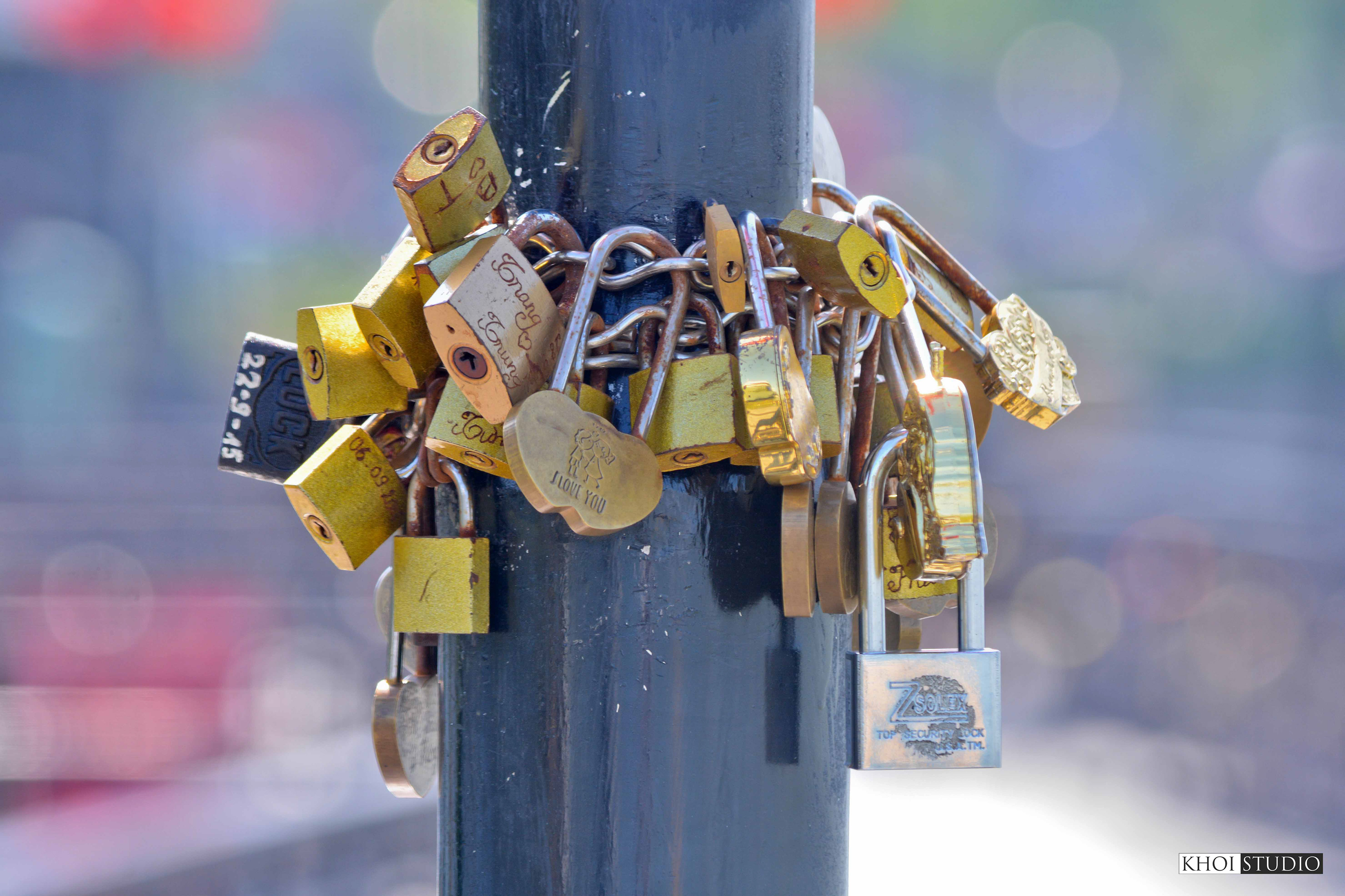 Love Lock Bridge in Da Nang, Vietnam