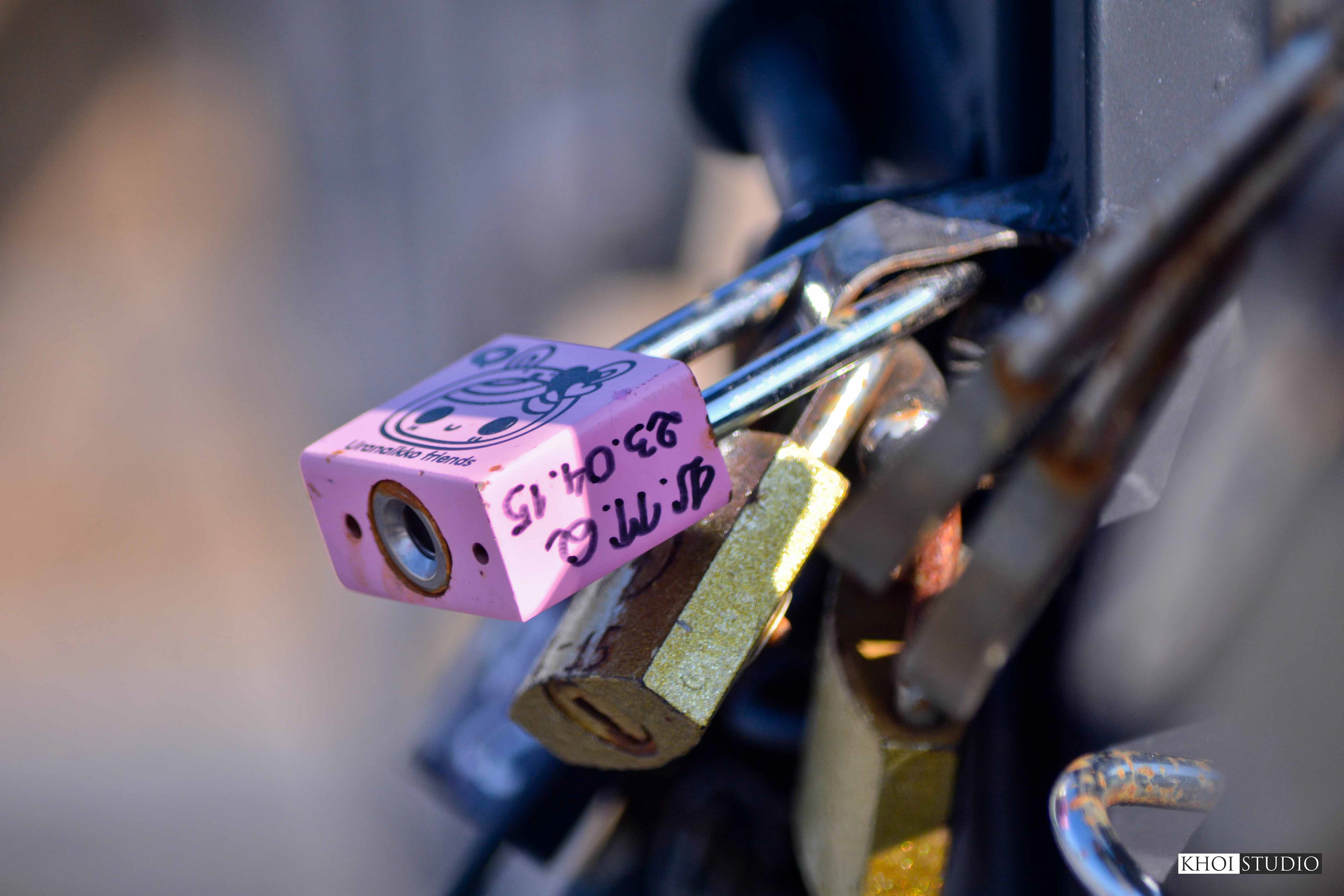 Love Lock Bridge in Da Nang, Vietnam