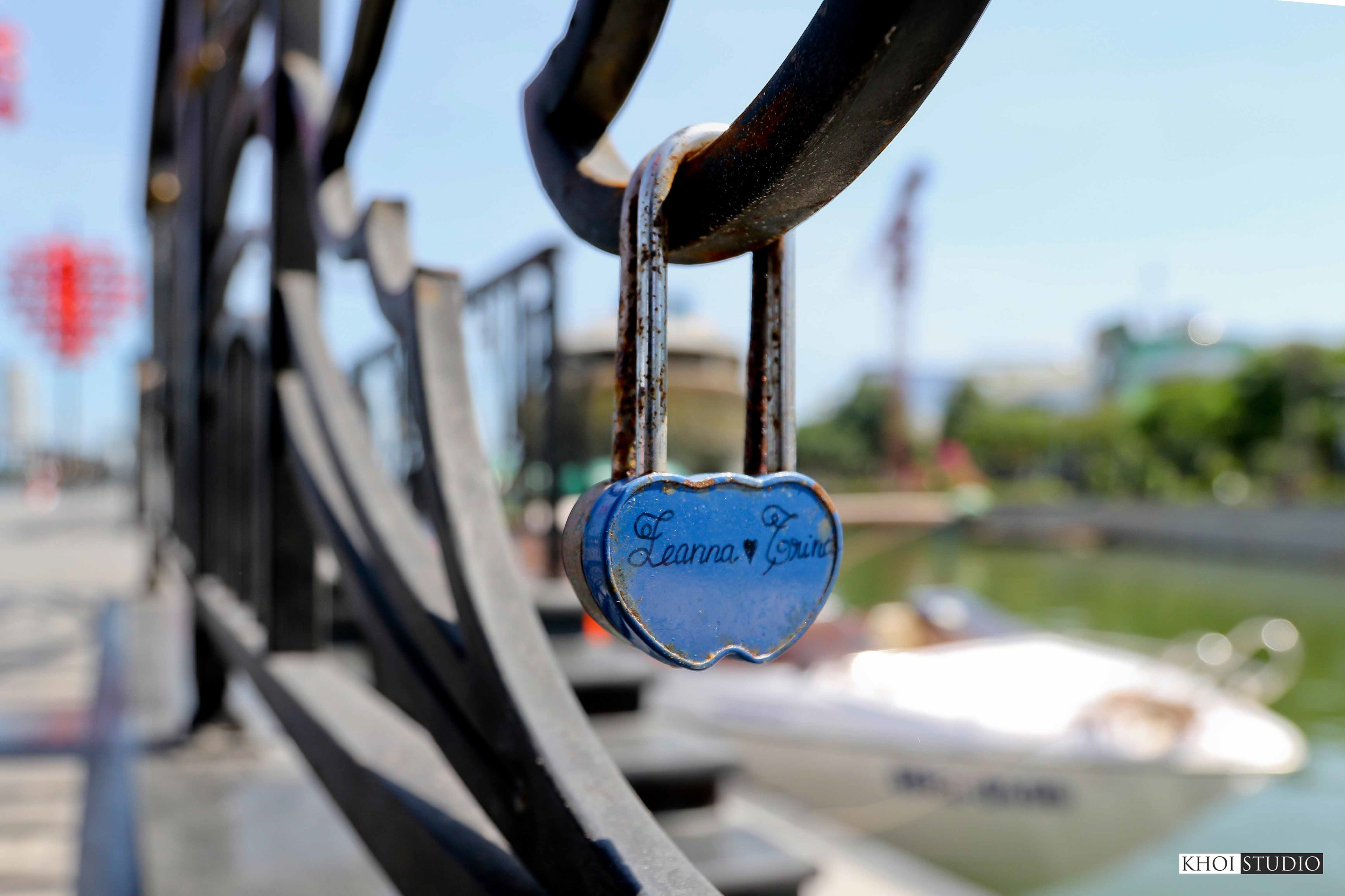 Love Lock Bridge in Da Nang, Vietnam