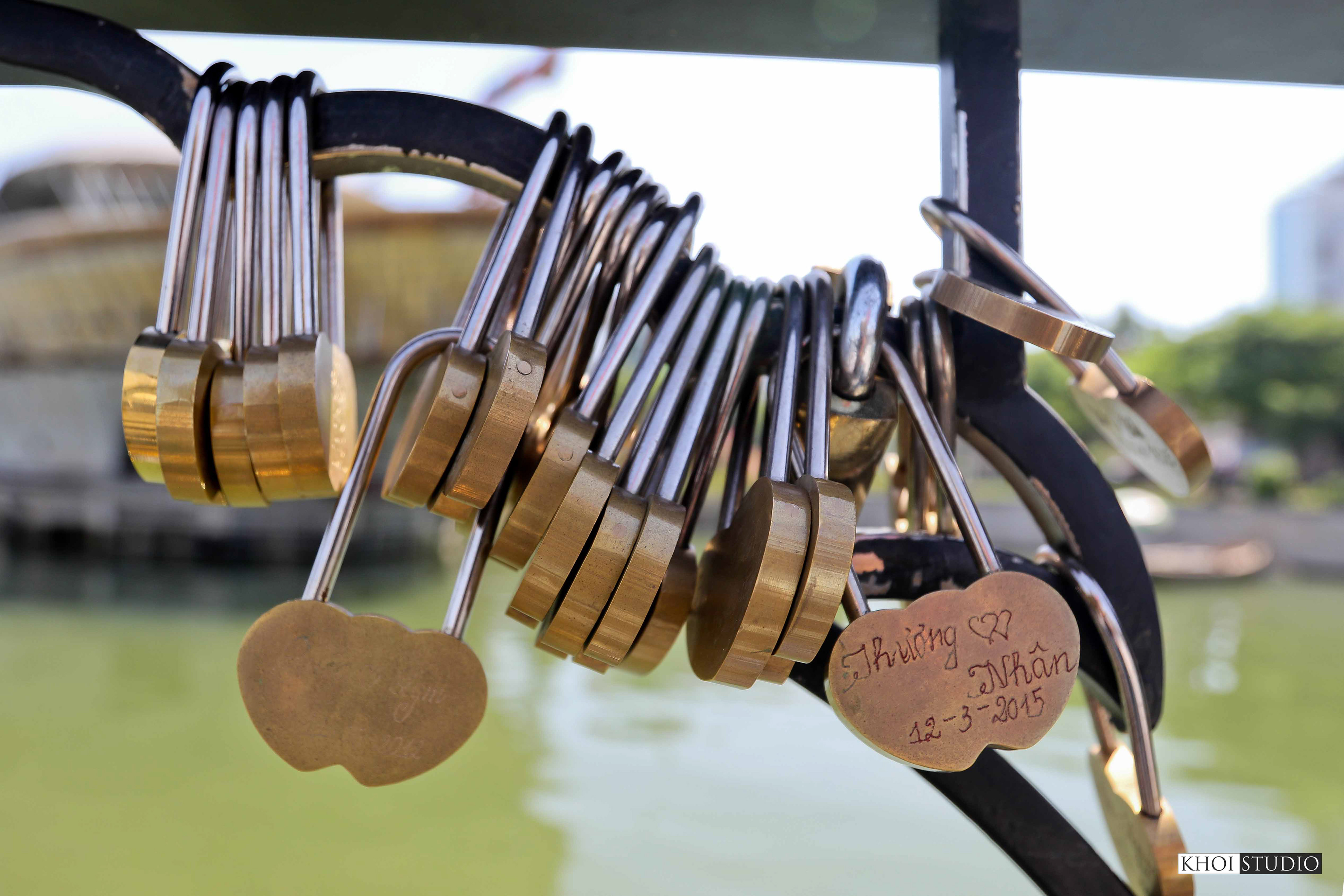 Love Lock Bridge in Da Nang, Vietnam