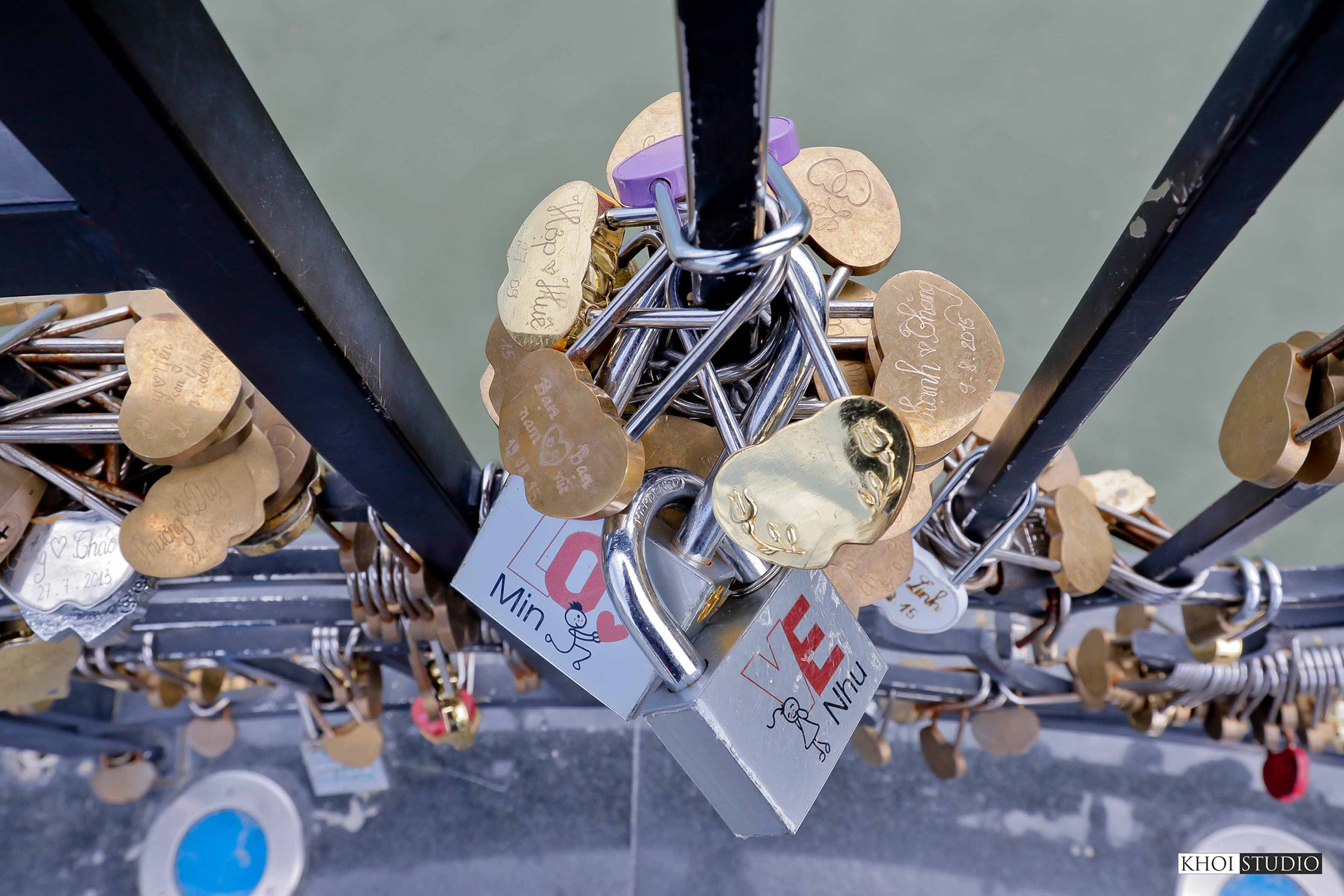Love Lock Bridge in Da Nang, Vietnam