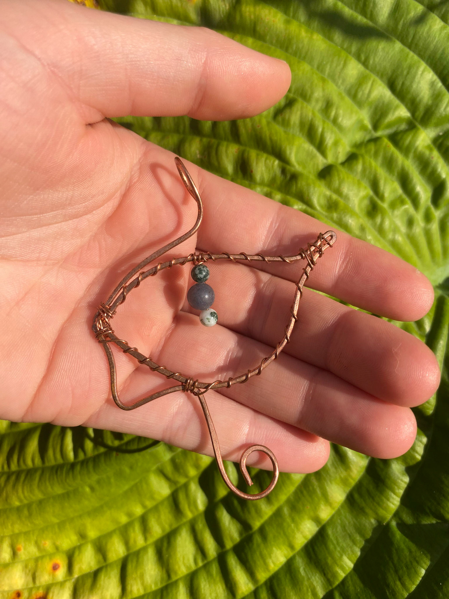 Eye of Horus Moss Agate Pendant