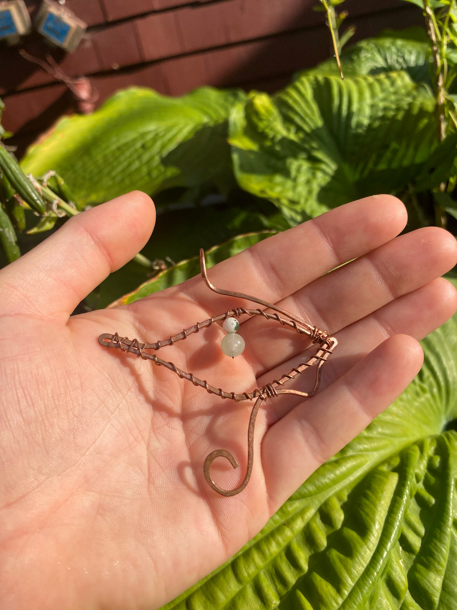 Eye of Horus Aquamarine Pendant