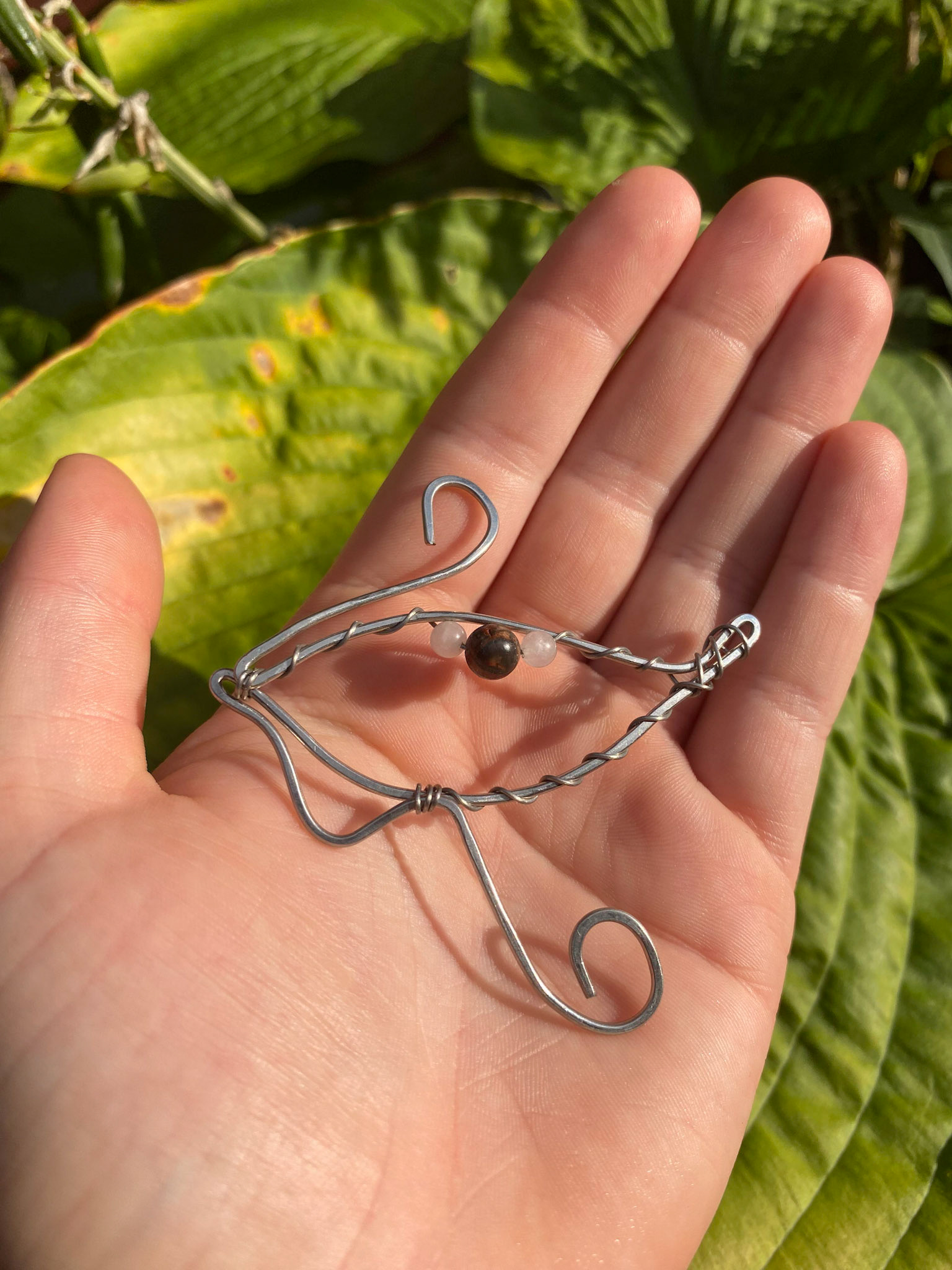 Eye of Horus Garnet Pendant