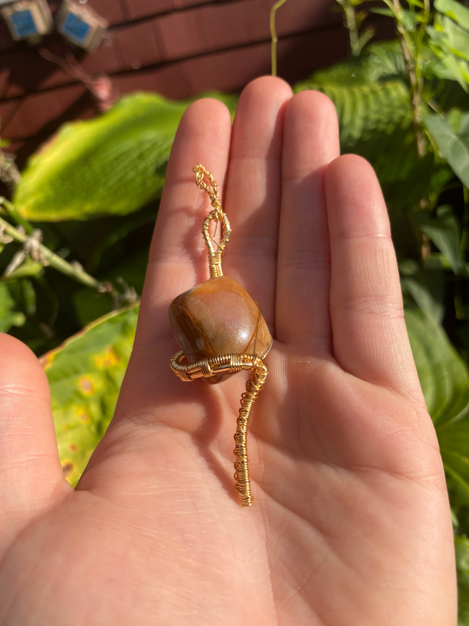 Mookite Gold Serpent Pendant